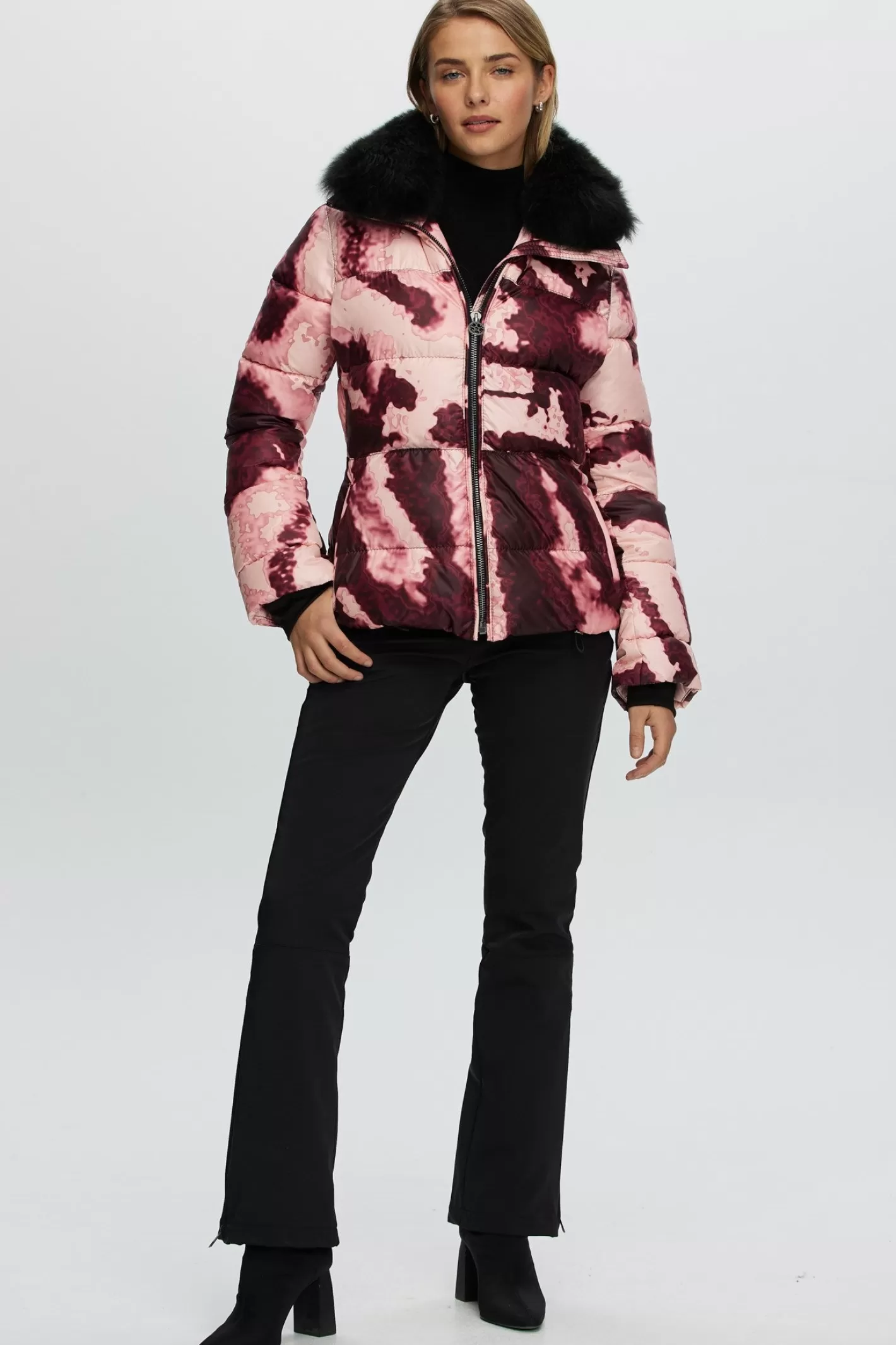 Women GORSKI Montreal Après-Ski Jacket With Detachable Toscana Shearling Lamb Collar