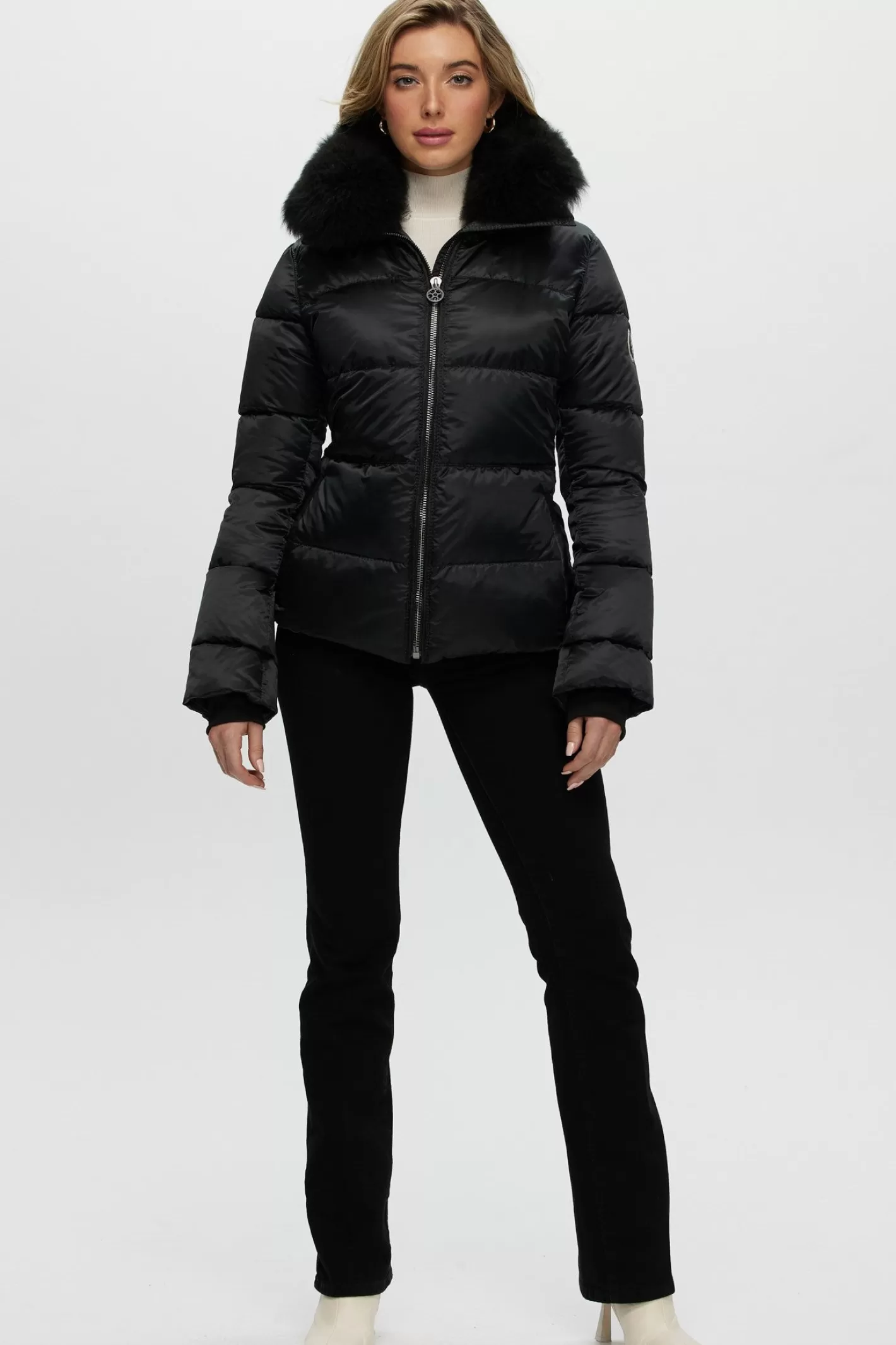 Women GORSKI Montreal Après-Ski Jacket With Detachable Toscana Shearling Lamb Collar