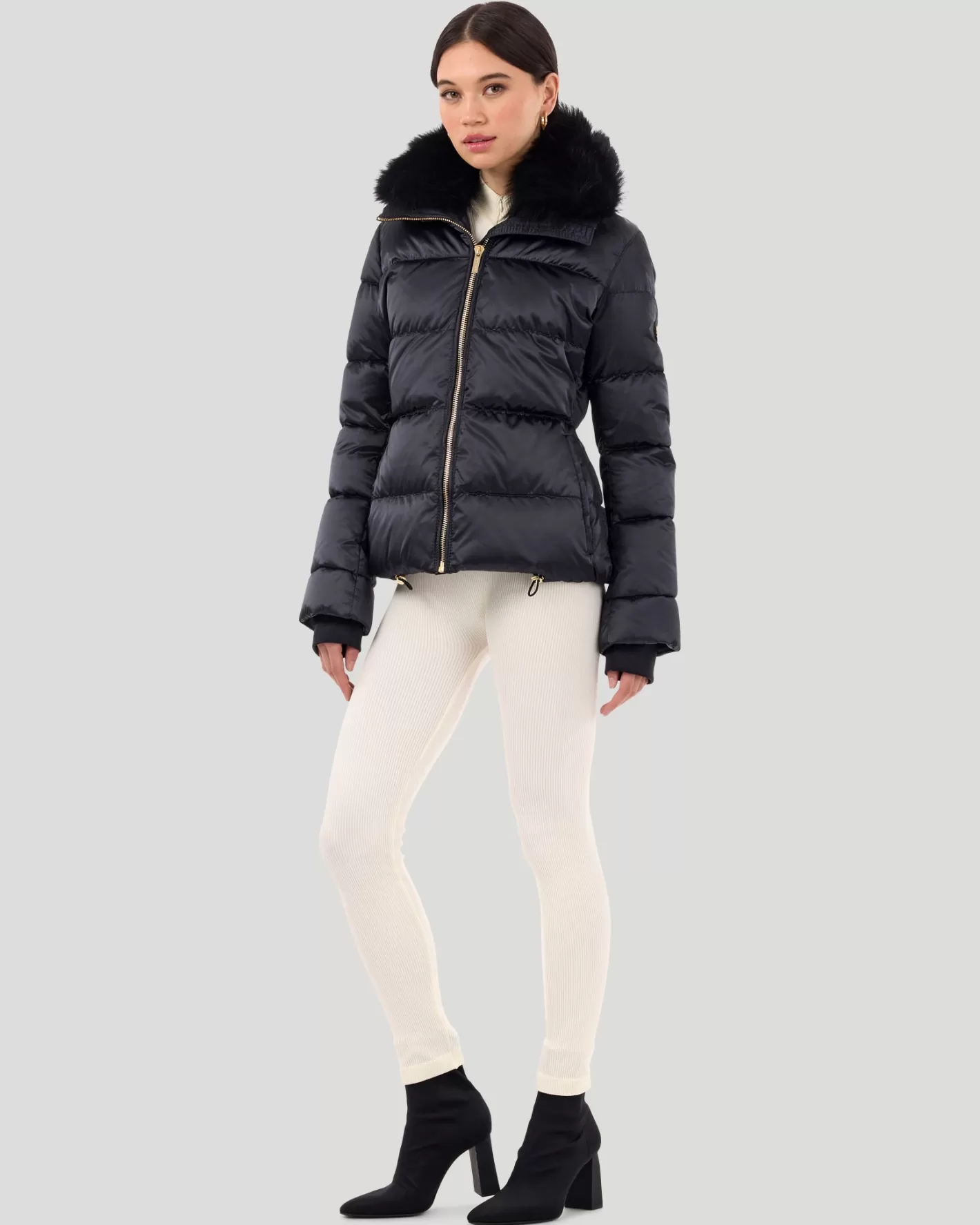 Women GORSKI Montreal Après-Ski Jacket With Detachable Toscana Shearling Lamb Collar