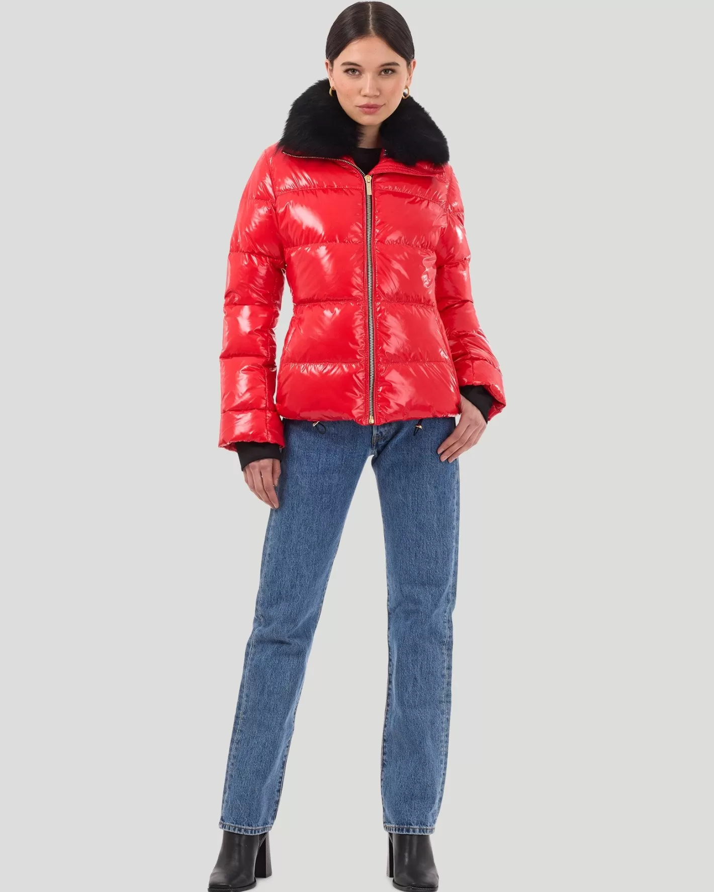 Women GORSKI Montreal Après-Ski Jacket With Detachable Toscana Shearling Lamb Collar