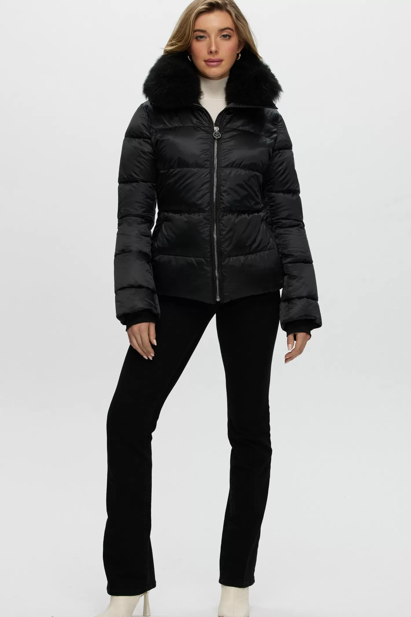 Women GORSKI Montreal Après-Ski Jacket With Detachable Toscana Shearling Lamb Collar