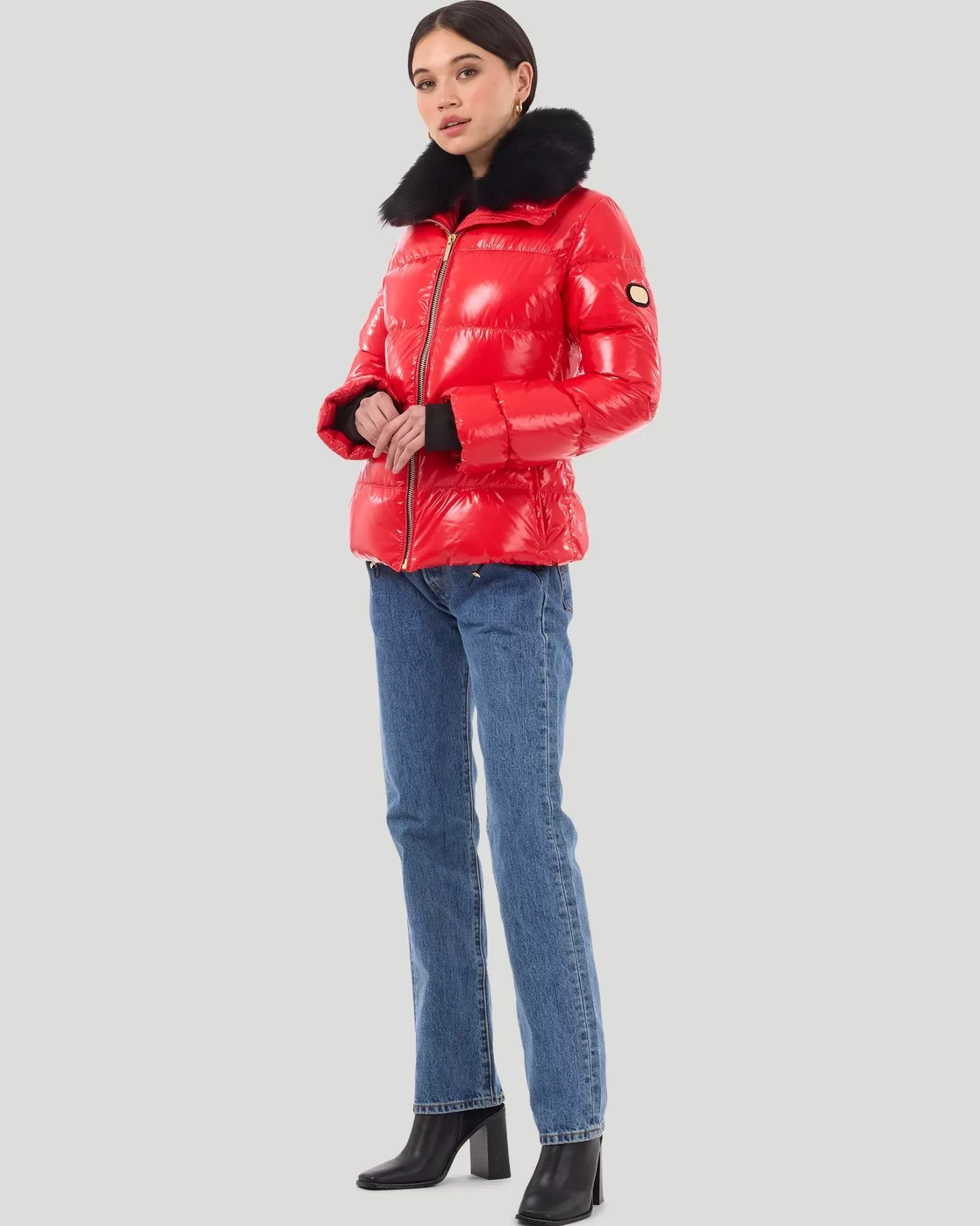 Women GORSKI Montreal Après-Ski Jacket With Detachable Toscana Shearling Lamb Collar