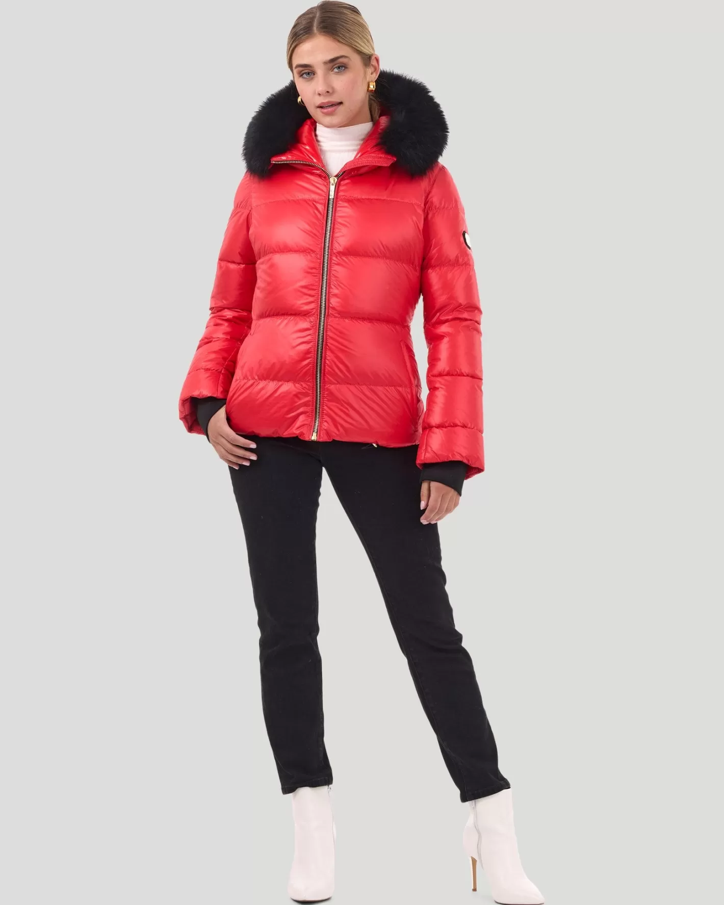 Women GORSKI Montreal Après-Ski Jacket With Detachable Toscana Shearling Lamb Hood Trim