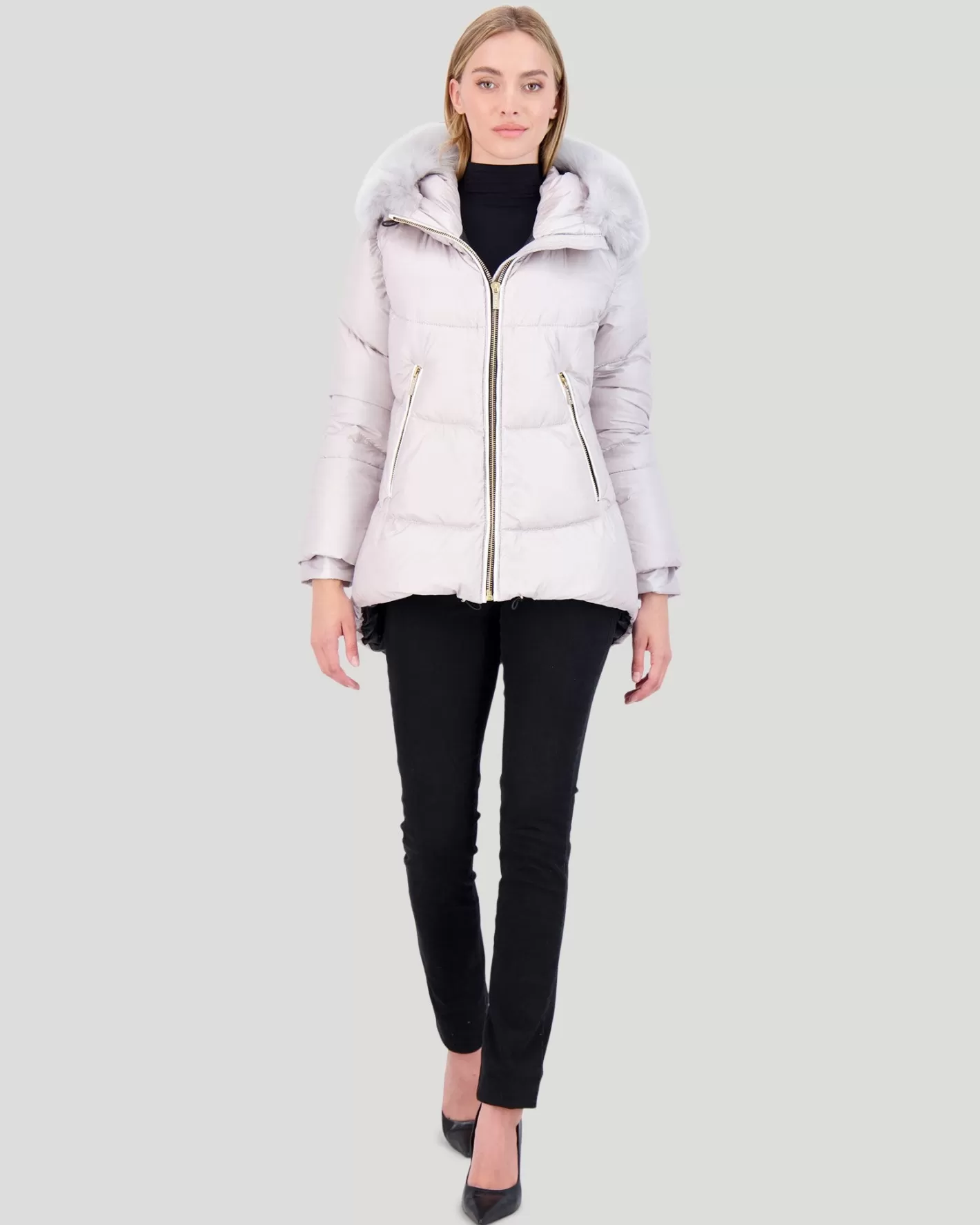 Women GORSKI Montreal Après-Ski Jacket With Detachable Toscana Shearling Lamb Hood Trim