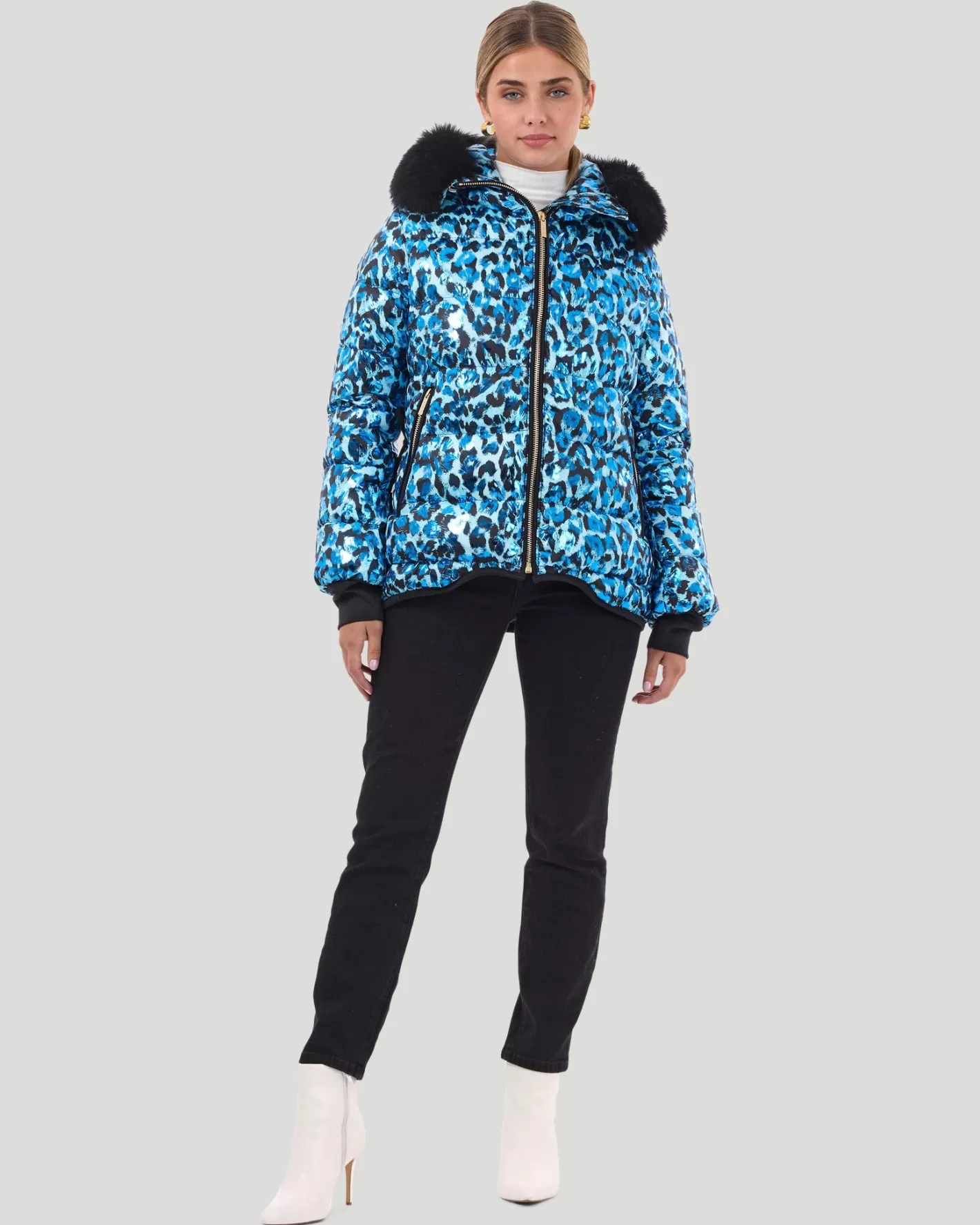 Women GORSKI Montreal Après-Ski Jacket With Detachable Toscana Shearling Lamb Hood Trim