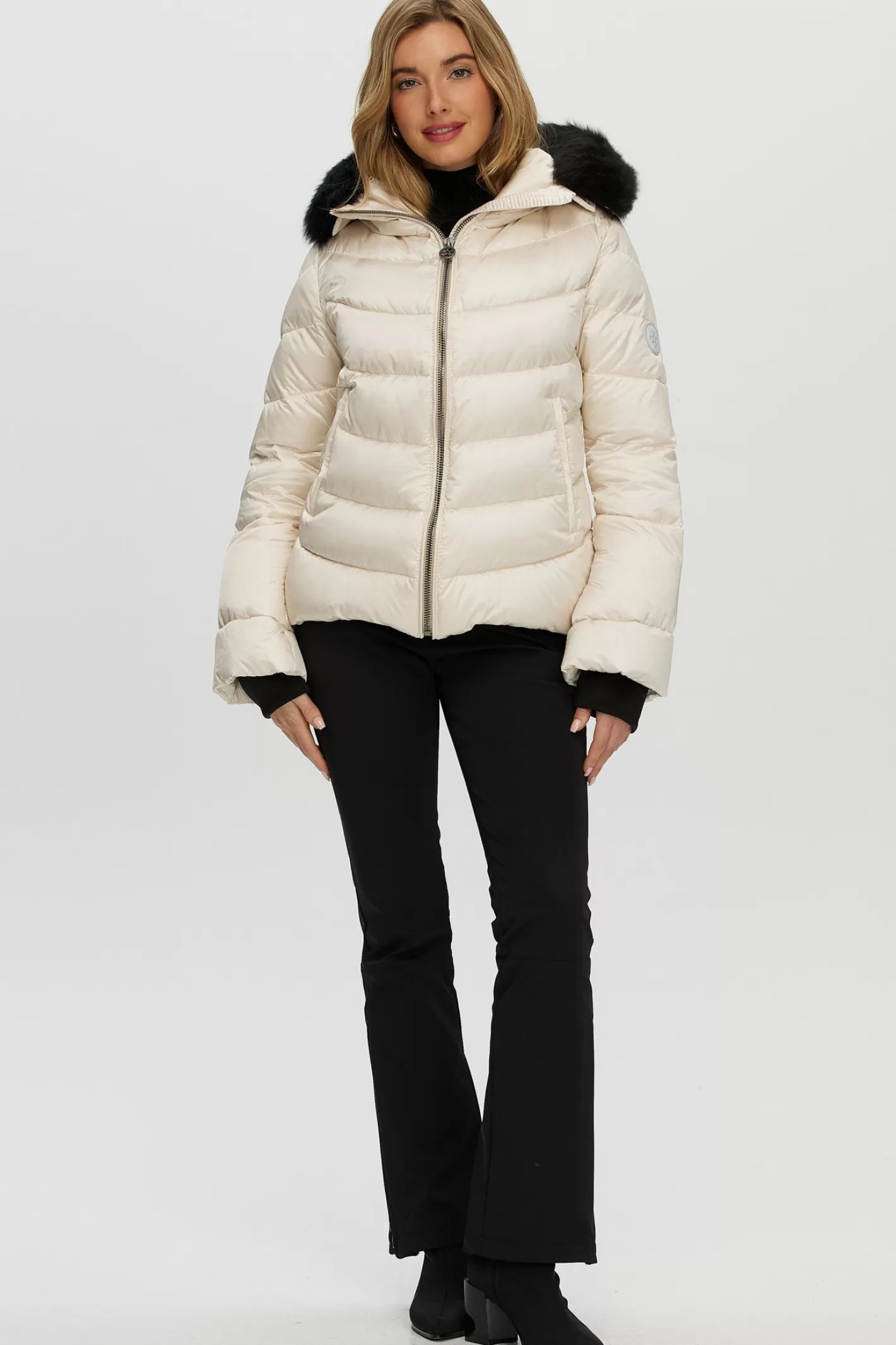 Women GORSKI Montreal Après-Ski Jacket With Detachable Toscana Shearling Lamb Hood Trim