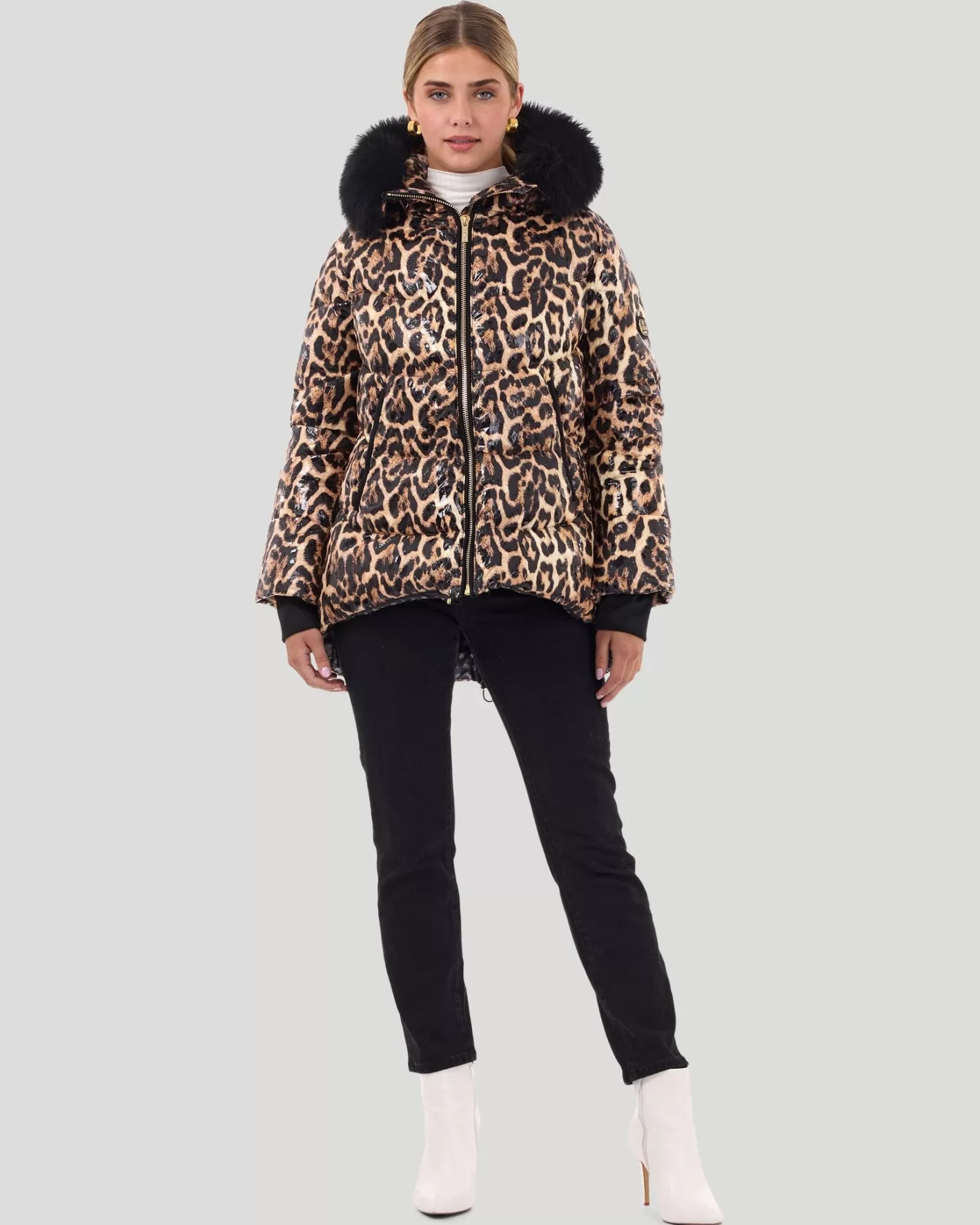 Women GORSKI Montreal Après-Ski Jacket With Detachable Toscana Shearling Lamb Hood Trim