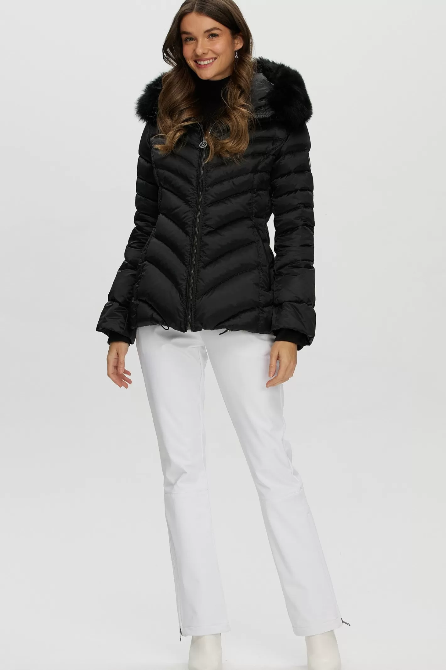 Women GORSKI Montreal Après-Ski Jacket With Detachable Toscana Shearling Lamb Hood Trim