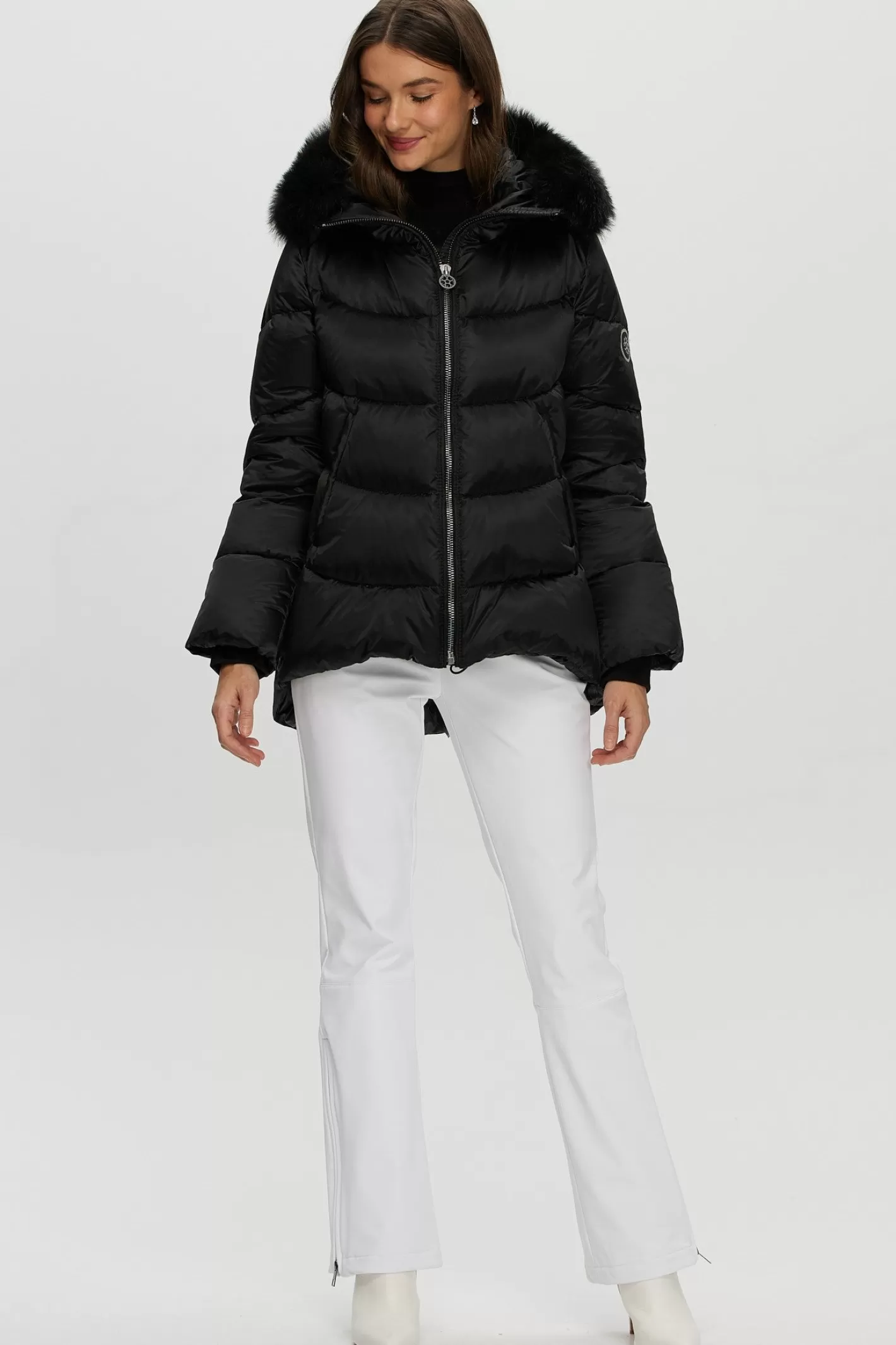 Women GORSKI Montreal Après-Ski Jacket With Detachable Toscana Shearling Lamb Hood Trim