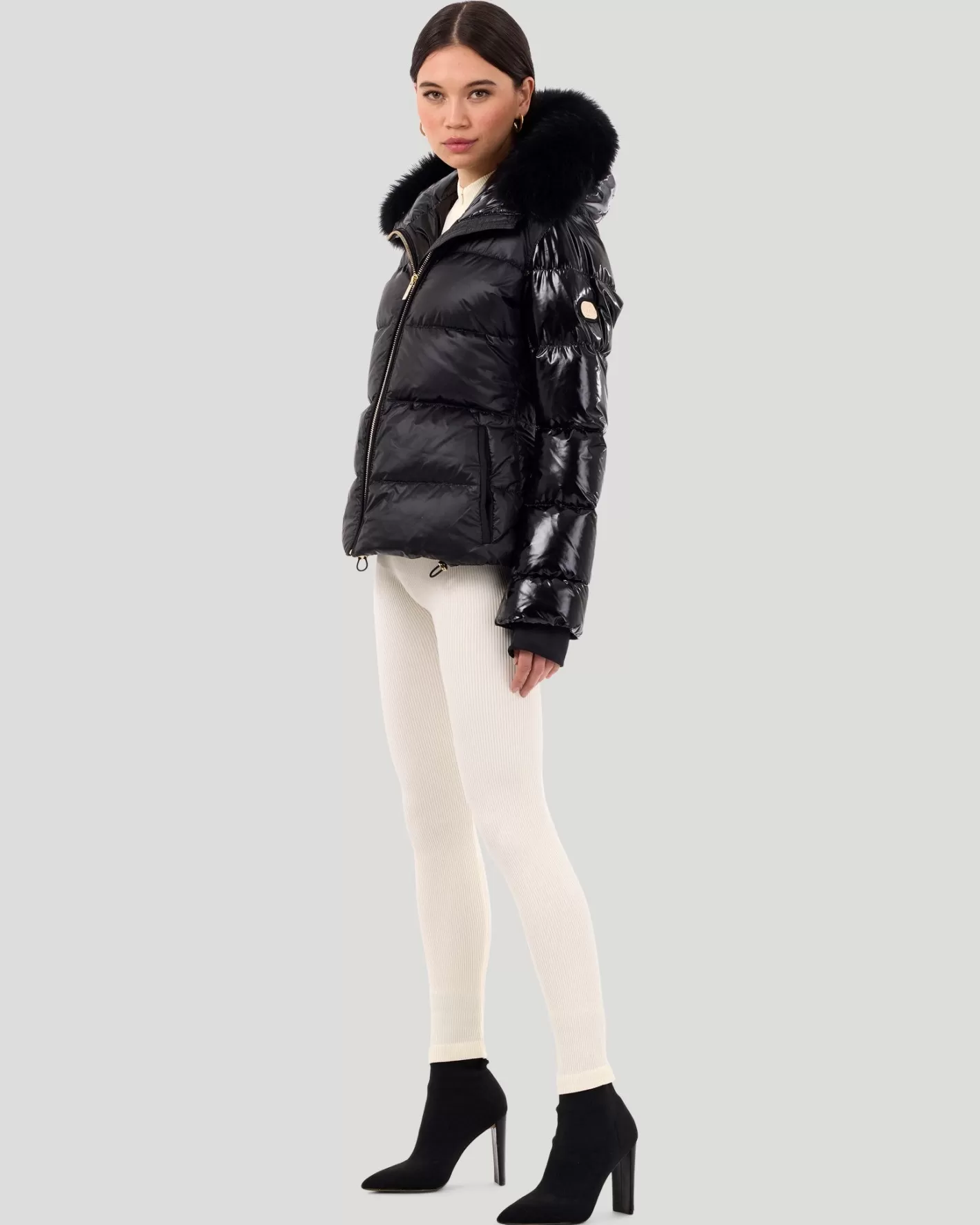 Women GORSKI Montreal Après-Ski Jacket With Detachable Toscana Shearling Lamb Hood Trim