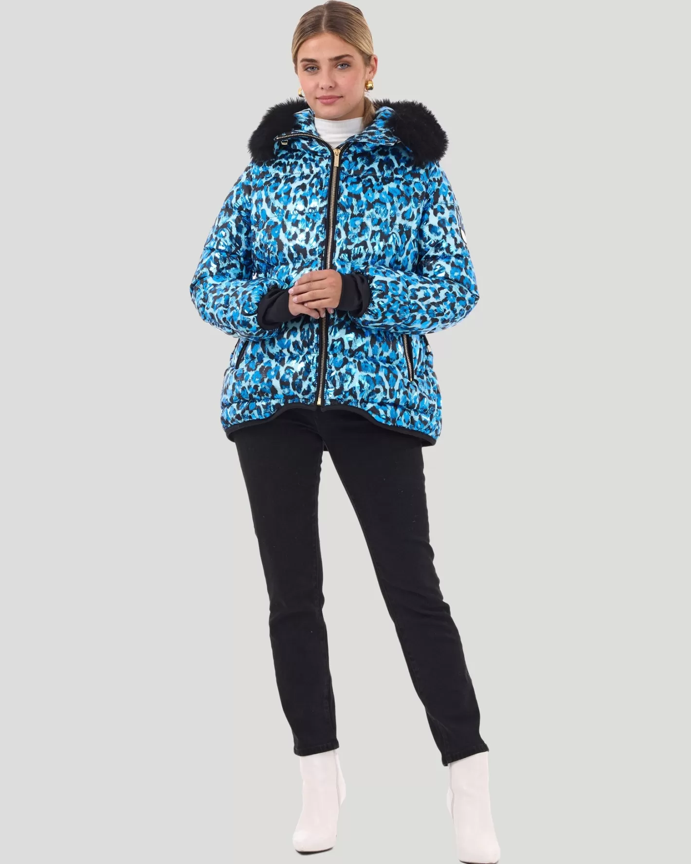 Women GORSKI Montreal Après-Ski Jacket With Detachable Toscana Shearling Lamb Hood Trim