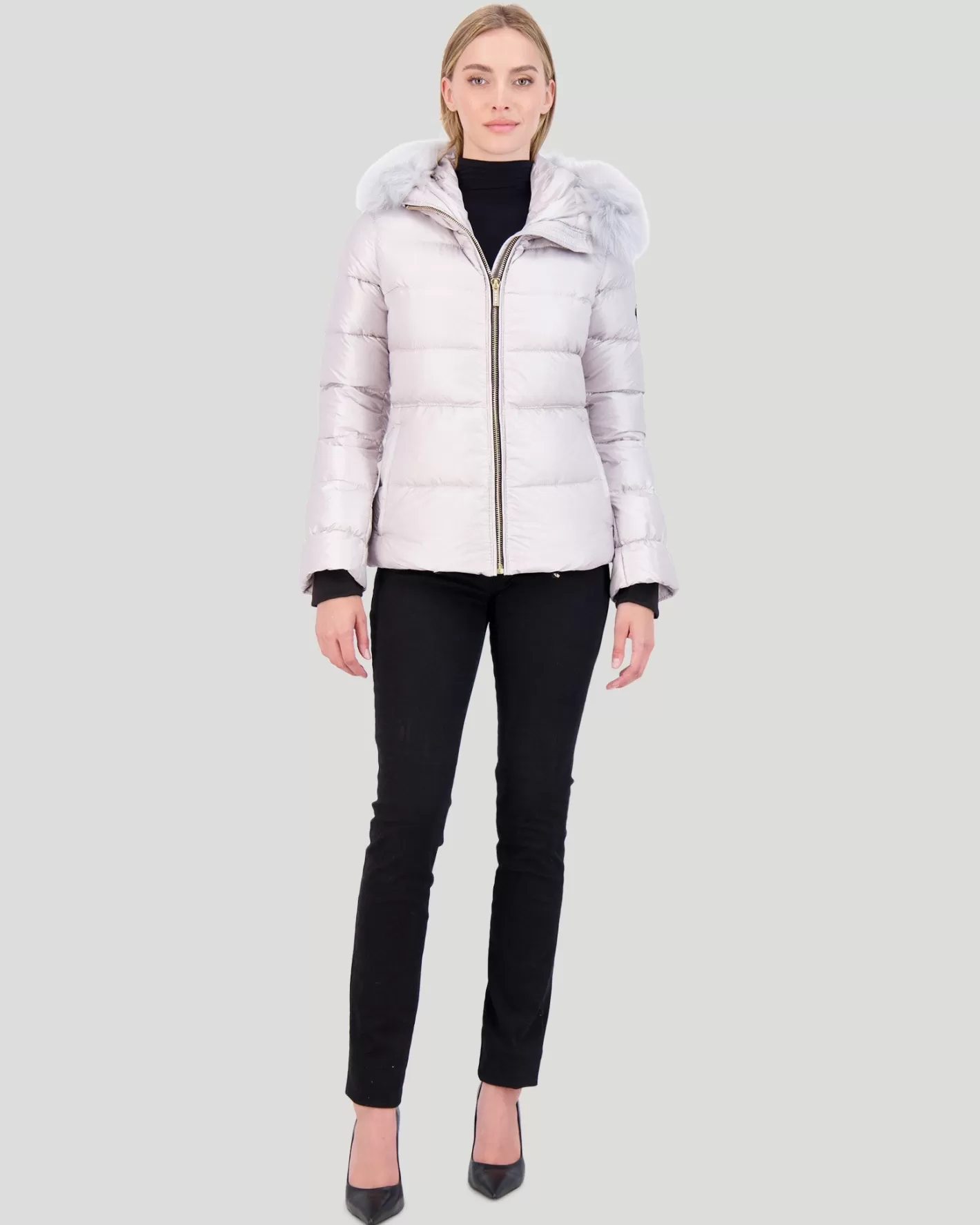 Women GORSKI Montreal Après-Ski Jacket With Detachable Toscana Shearling Lamb Hood Trim