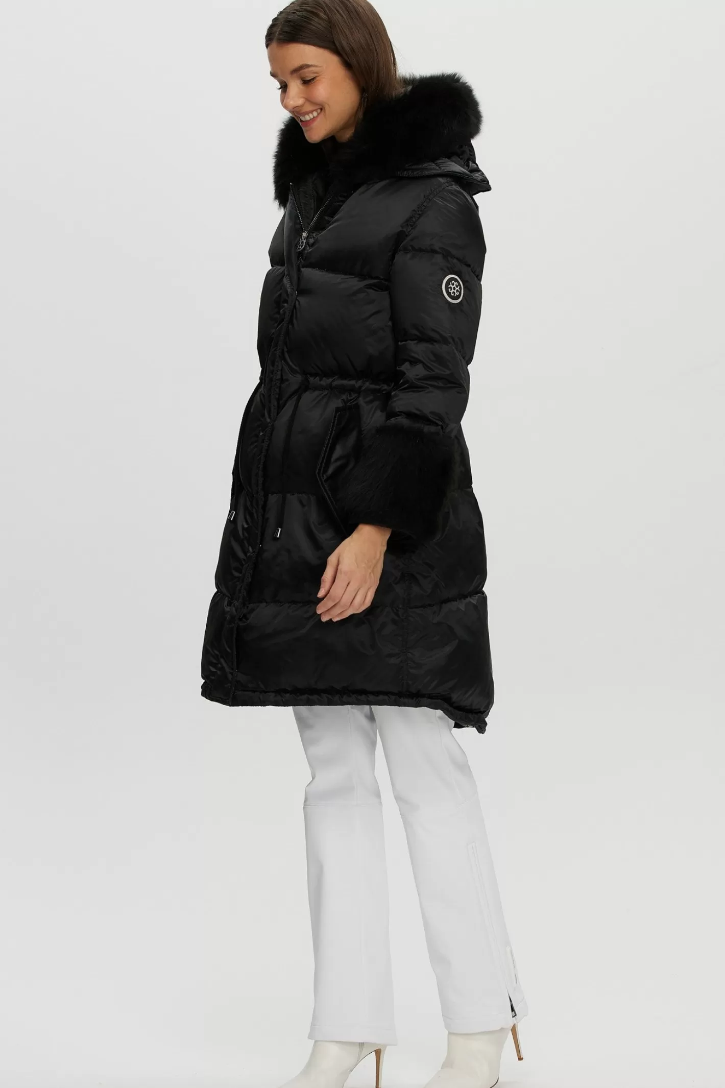 Women GORSKI Montreal Après-Ski Jacket With Detachable Toscana Shearling Lamb Hood Trim & Toscana Shearling Lamb Cuffs