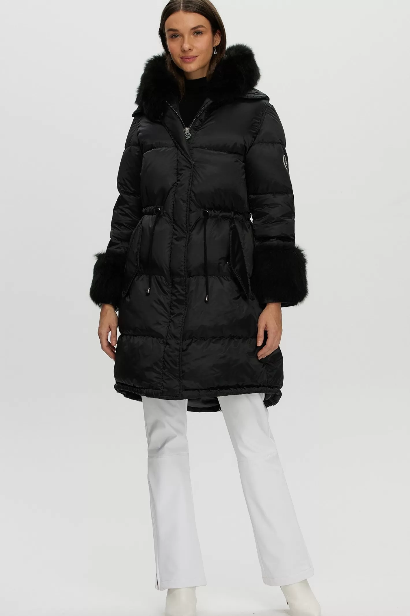 Women GORSKI Montreal Après-Ski Jacket With Detachable Toscana Shearling Lamb Hood Trim & Toscana Shearling Lamb Cuffs