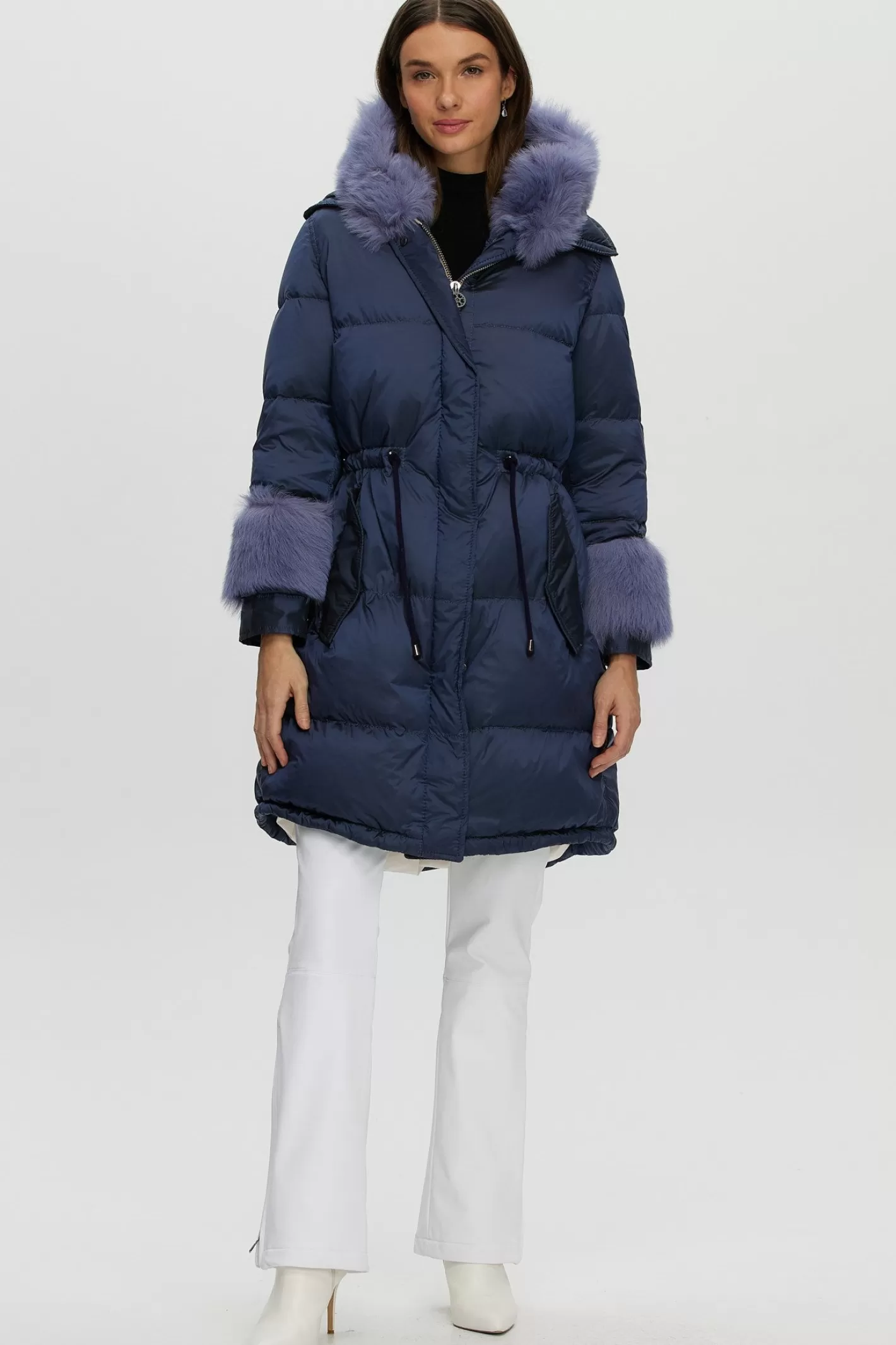 Women GORSKI Montreal Après-Ski Jacket With Detachable Toscana Shearling Lamb Hood Trim & Toscana Shearling Lamb Cuffs