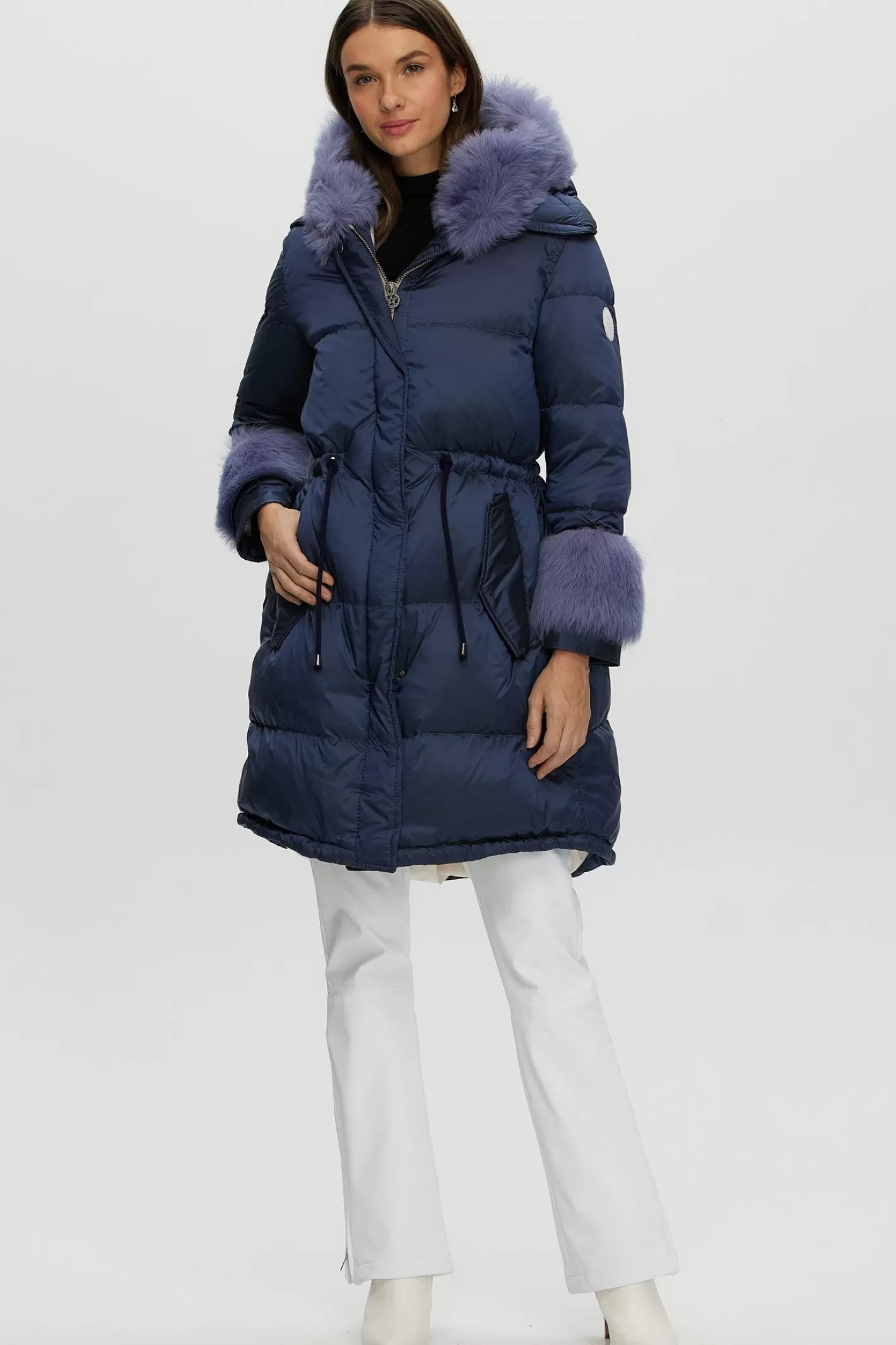 Women GORSKI Montreal Après-Ski Jacket With Detachable Toscana Shearling Lamb Hood Trim & Toscana Shearling Lamb Cuffs