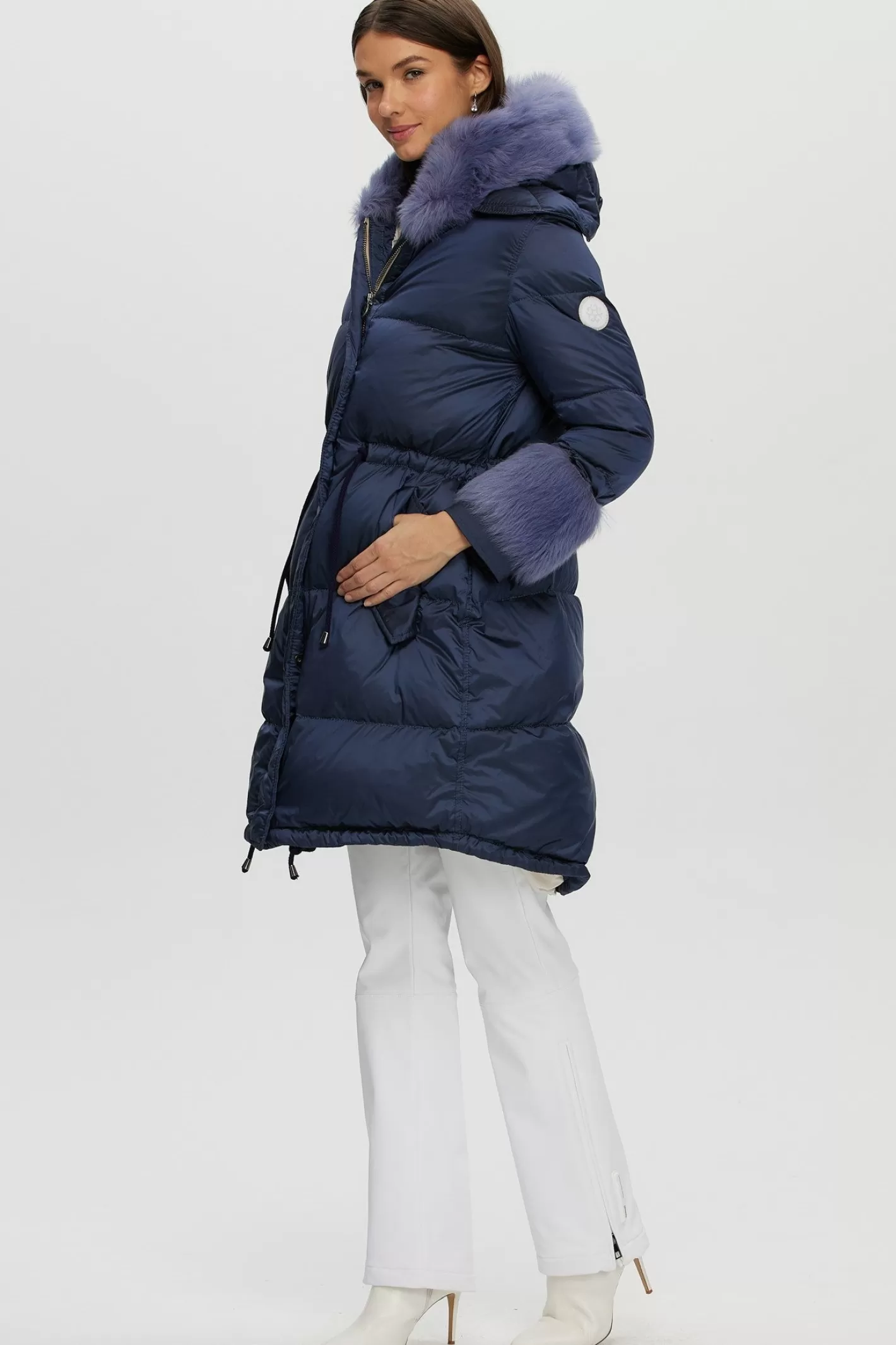 Women GORSKI Montreal Après-Ski Jacket With Detachable Toscana Shearling Lamb Hood Trim & Toscana Shearling Lamb Cuffs