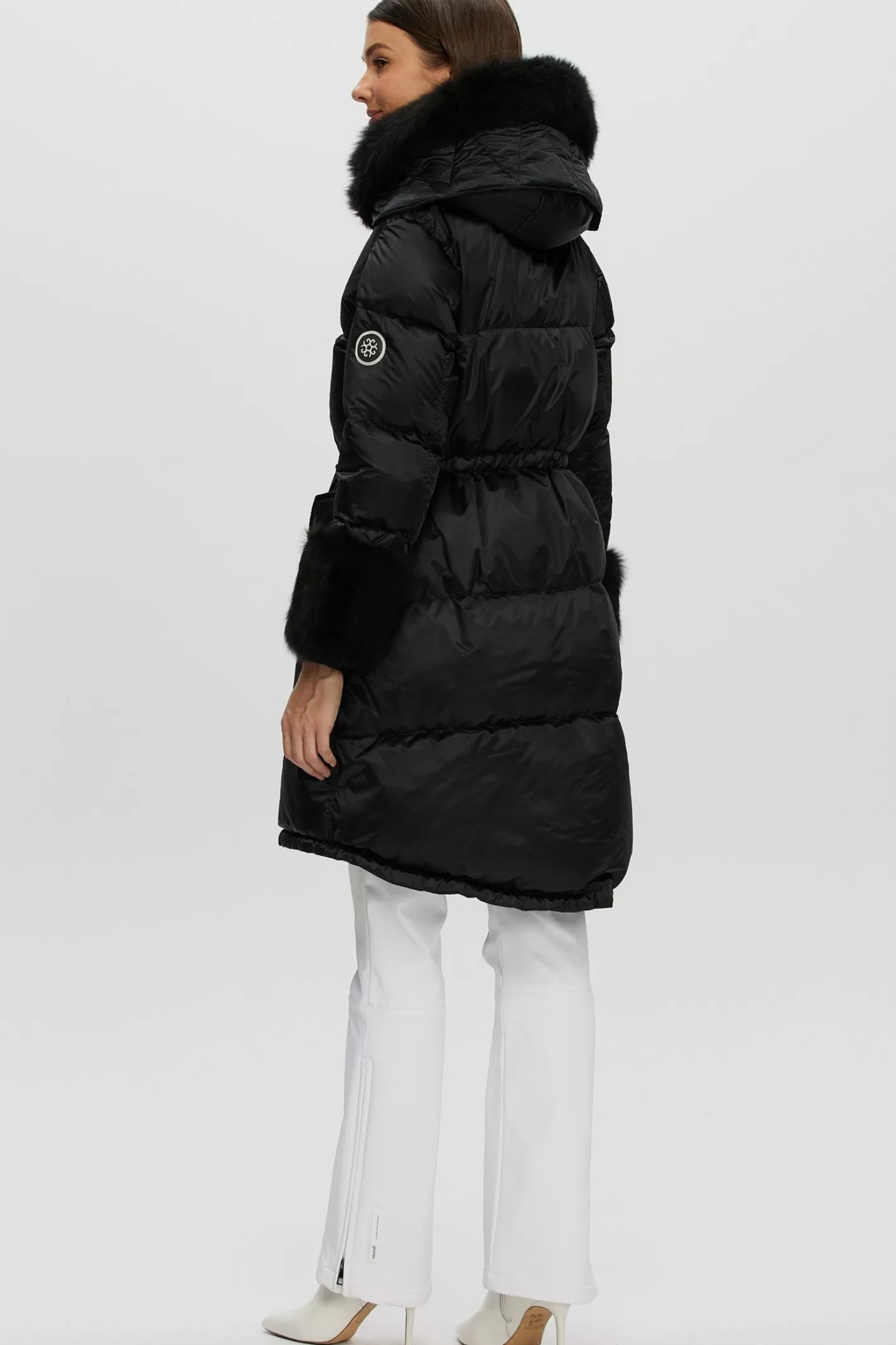 Women GORSKI Montreal Après-Ski Jacket With Detachable Toscana Shearling Lamb Hood Trim & Toscana Shearling Lamb Cuffs