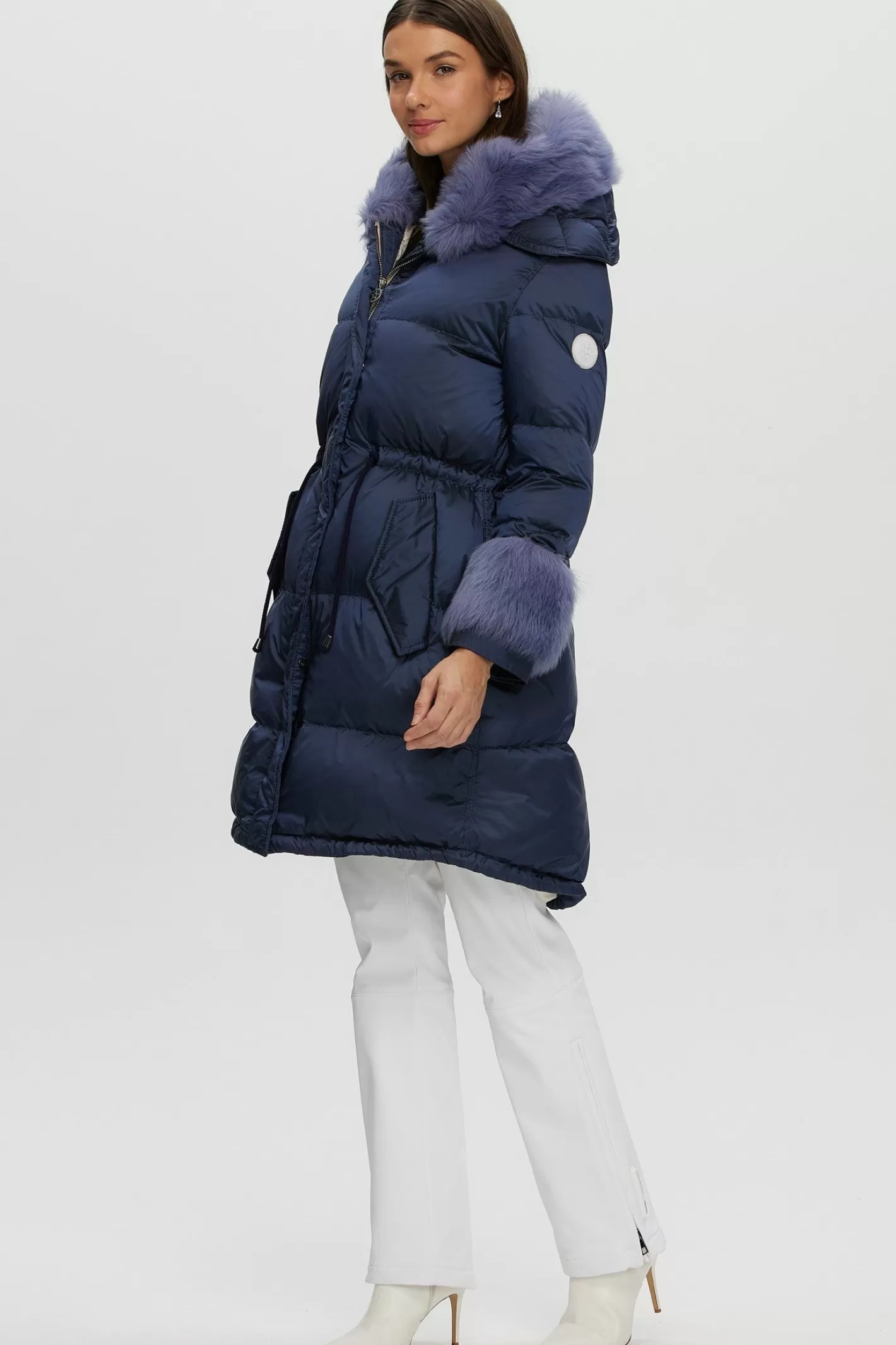 Women GORSKI Montreal Après-Ski Jacket With Detachable Toscana Shearling Lamb Hood Trim & Toscana Shearling Lamb Cuffs