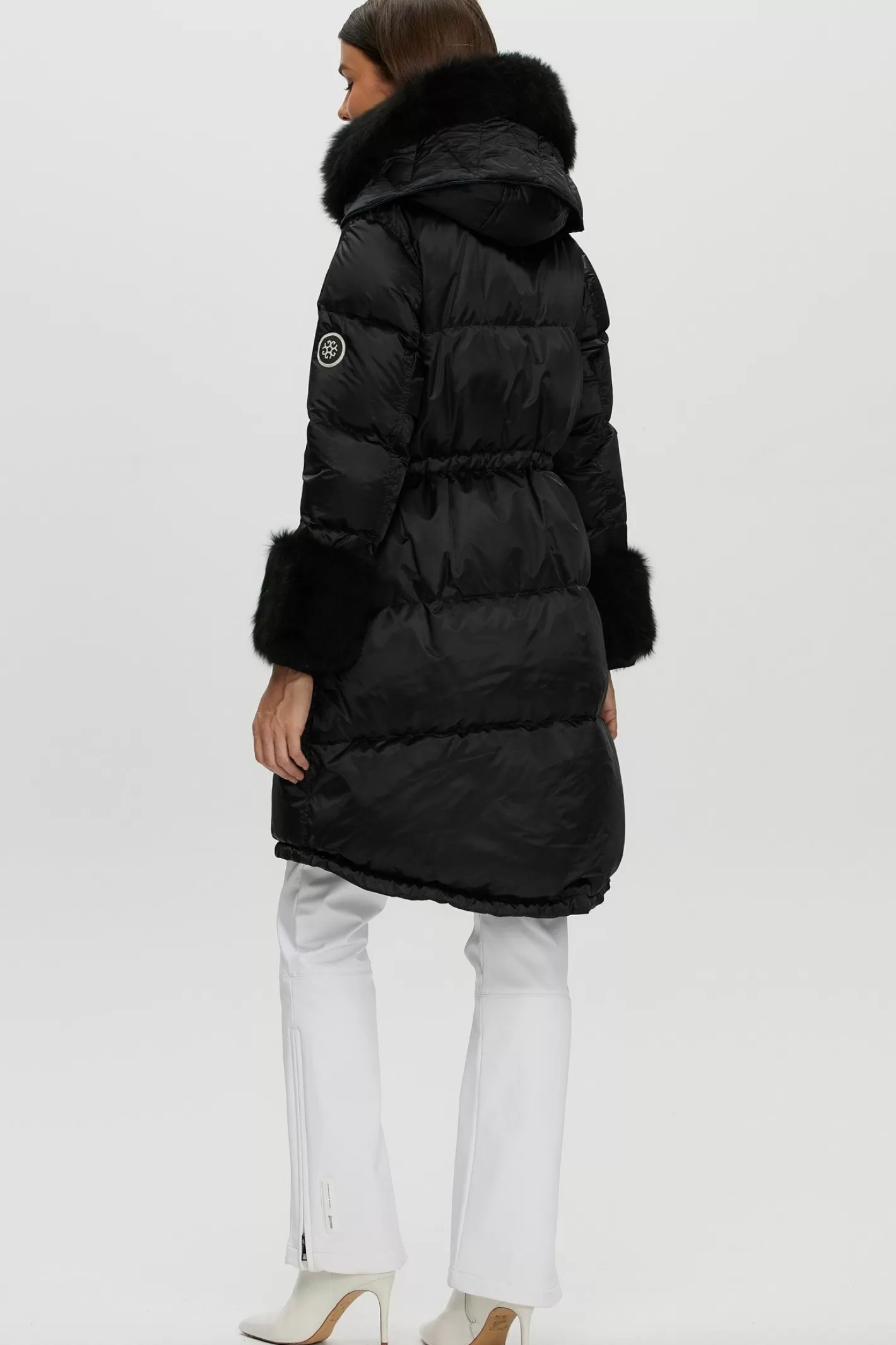 Women GORSKI Montreal Après-Ski Jacket With Detachable Toscana Shearling Lamb Hood Trim & Toscana Shearling Lamb Cuffs
