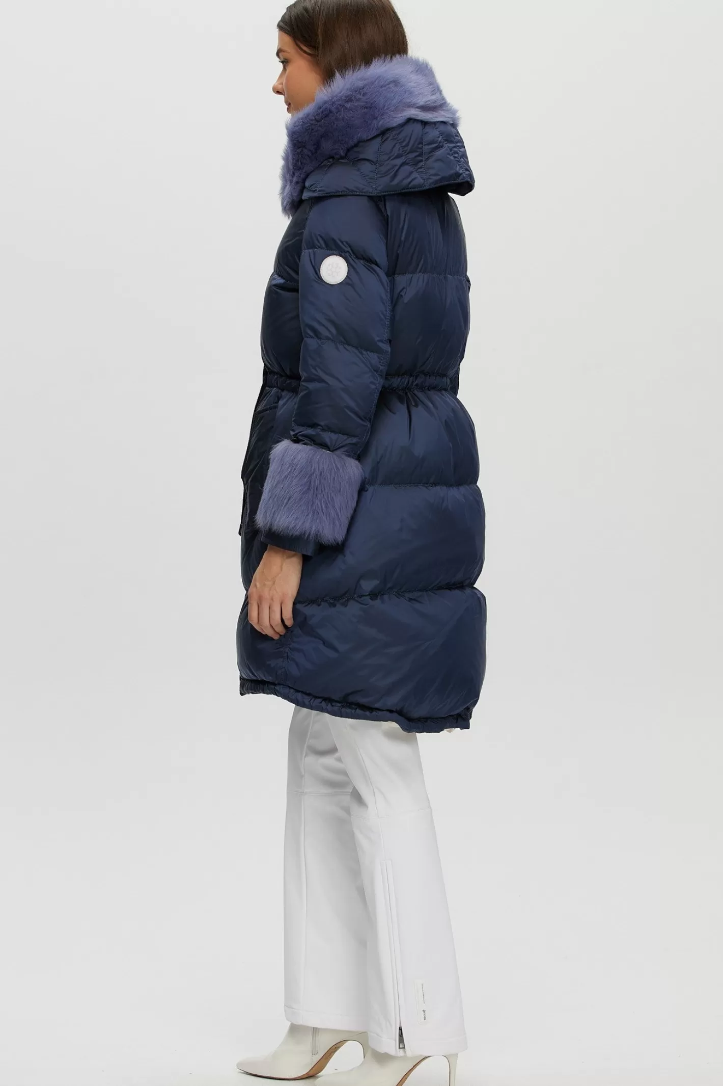 Women GORSKI Montreal Après-Ski Jacket With Detachable Toscana Shearling Lamb Hood Trim & Toscana Shearling Lamb Cuffs