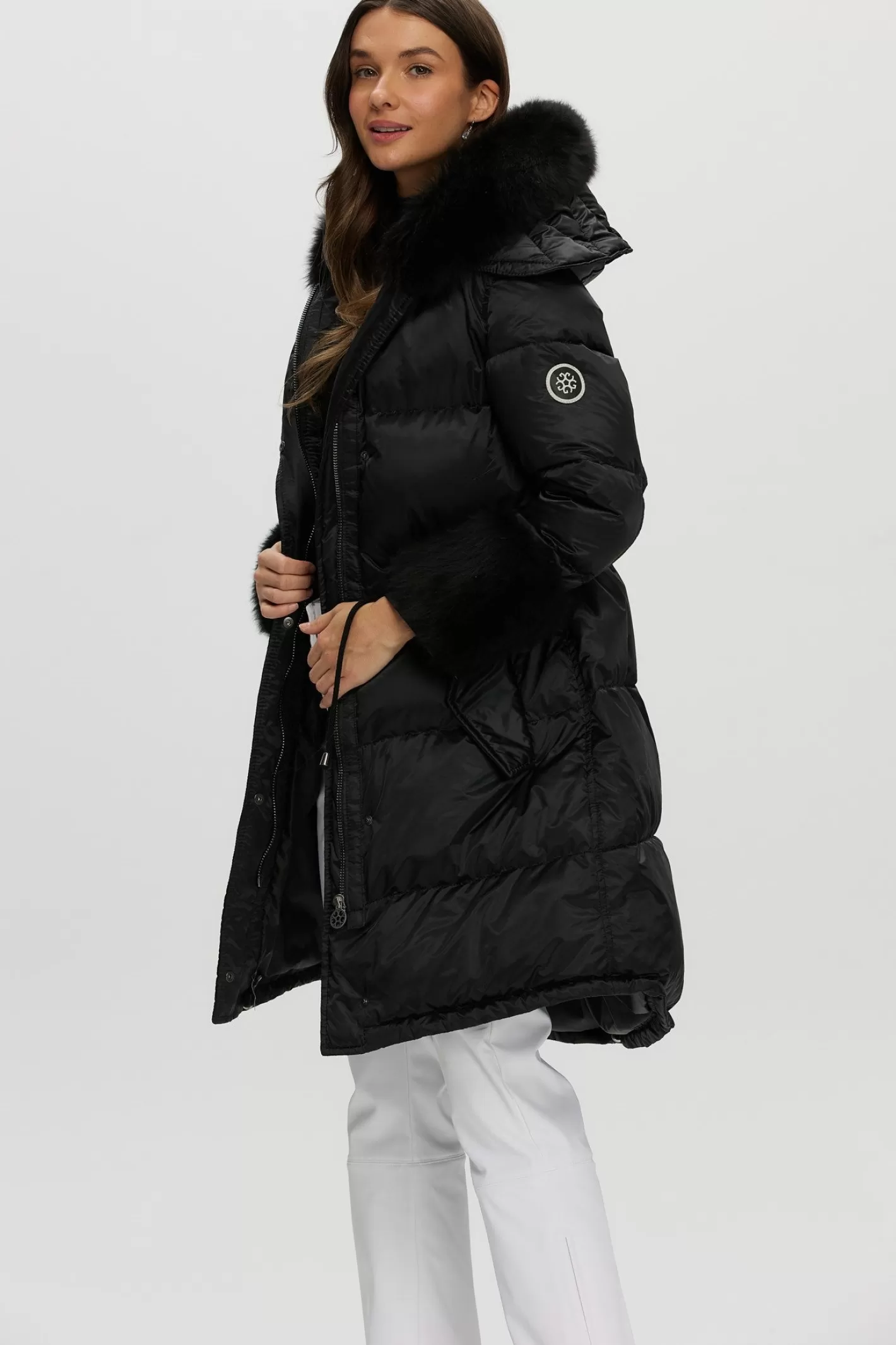 Women GORSKI Montreal Après-Ski Jacket With Detachable Toscana Shearling Lamb Hood Trim & Toscana Shearling Lamb Cuffs