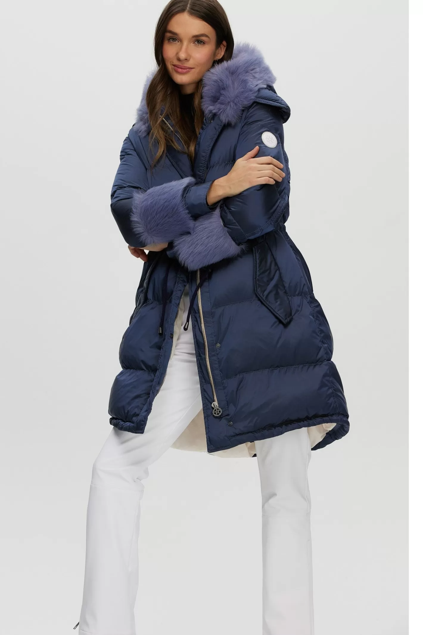 Women GORSKI Montreal Après-Ski Jacket With Detachable Toscana Shearling Lamb Hood Trim & Toscana Shearling Lamb Cuffs