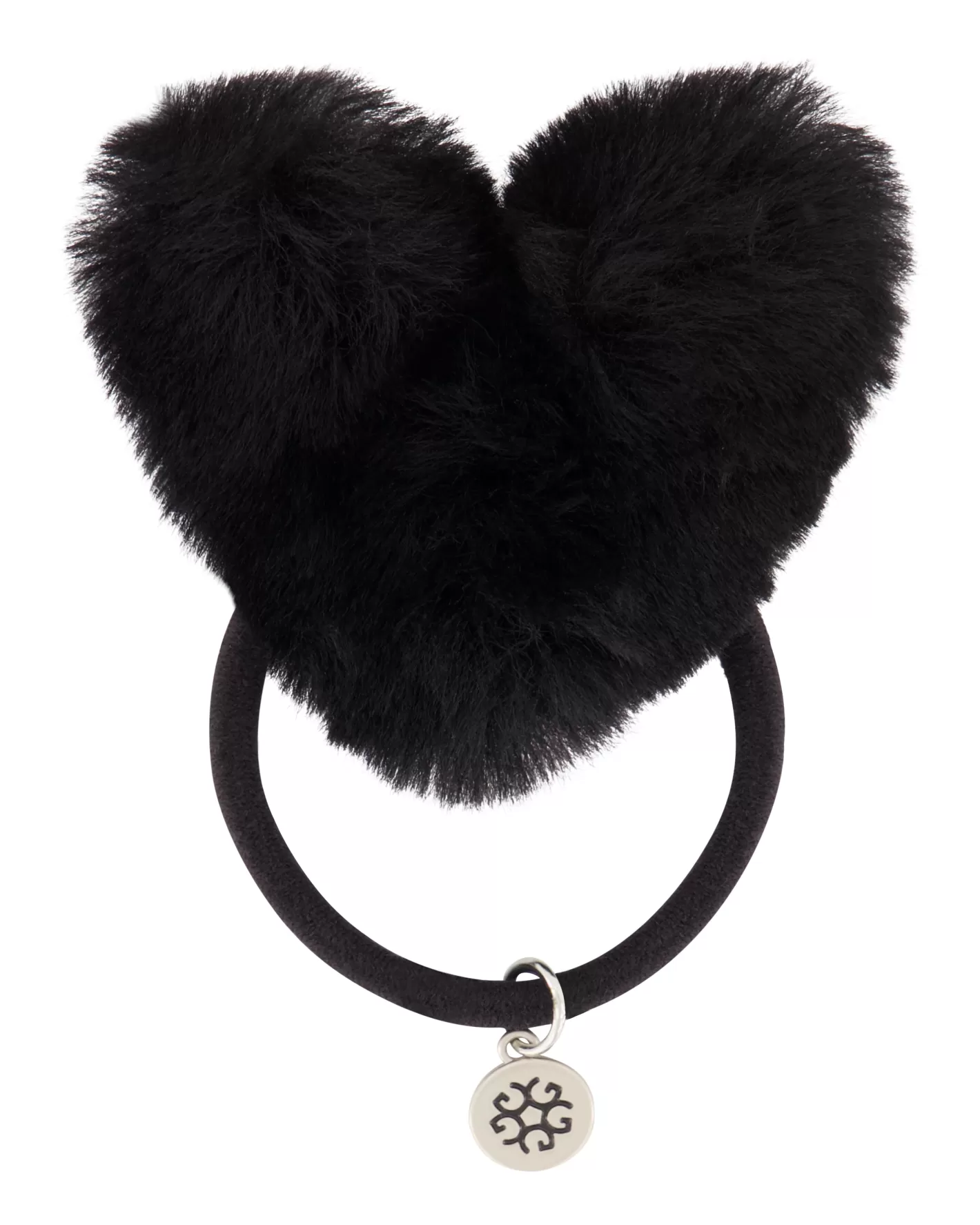 Women GORSKI Montreal HAIR ELASTIC WITH HEART SHAPED SHEARLING LAMB POMPOM