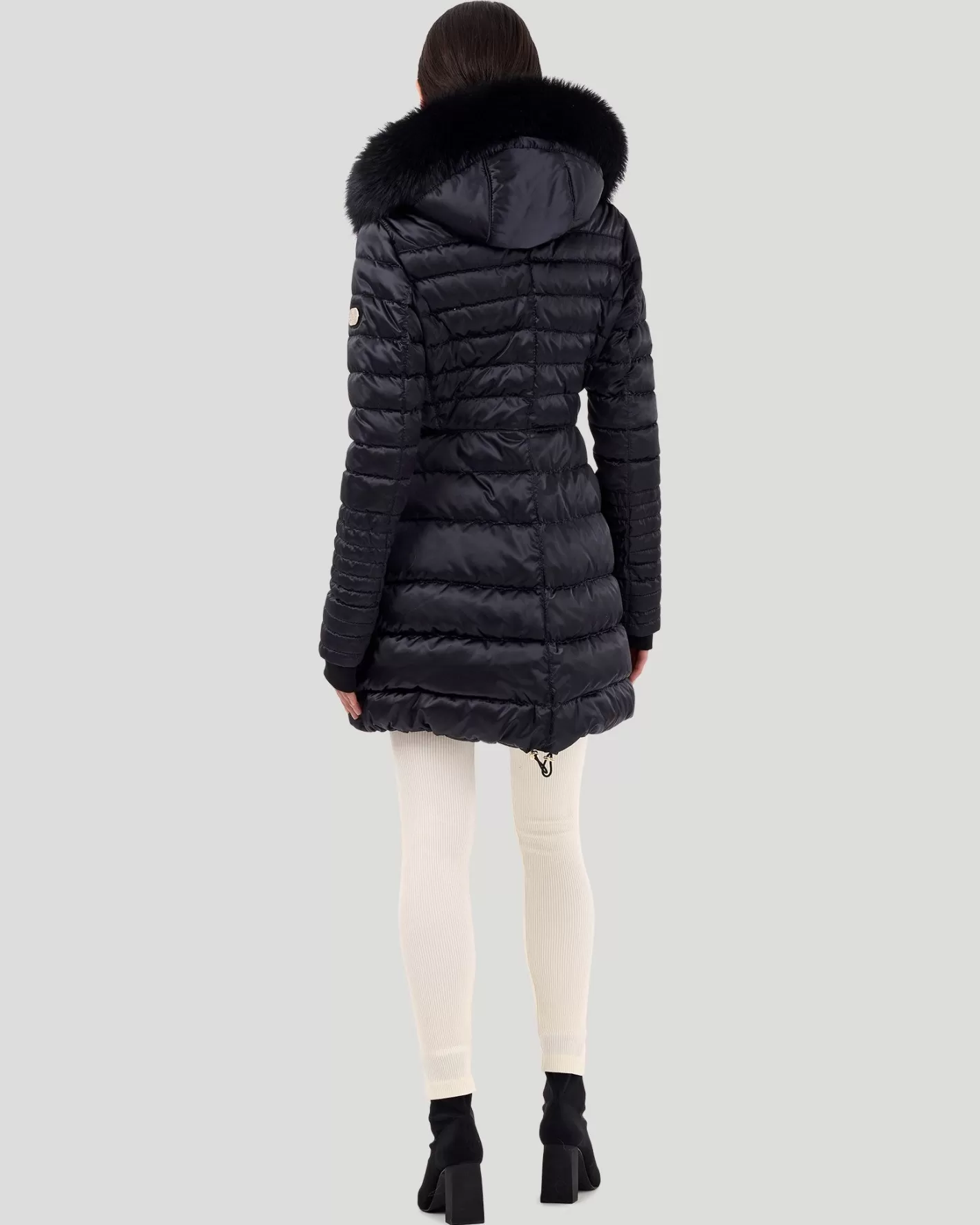 Women GORSKI Montreal Horizontal Après-Ski Jacket With Detachable Toscana Shearling Lamb Hood Trim