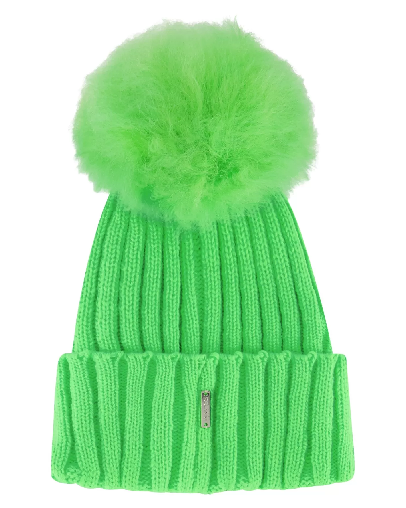 Women GORSKI Montreal Knit Hat With Toscana Shearling Lamb Pompom