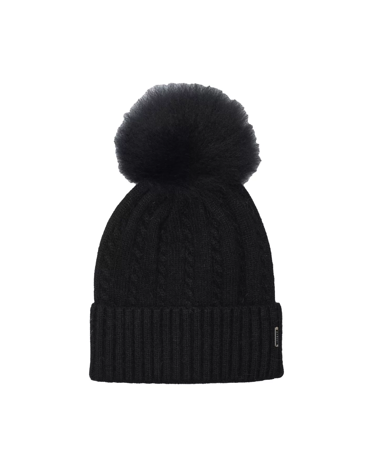 Women GORSKI Montreal Knit Hat With Toscana Shearling Lamb Pompom