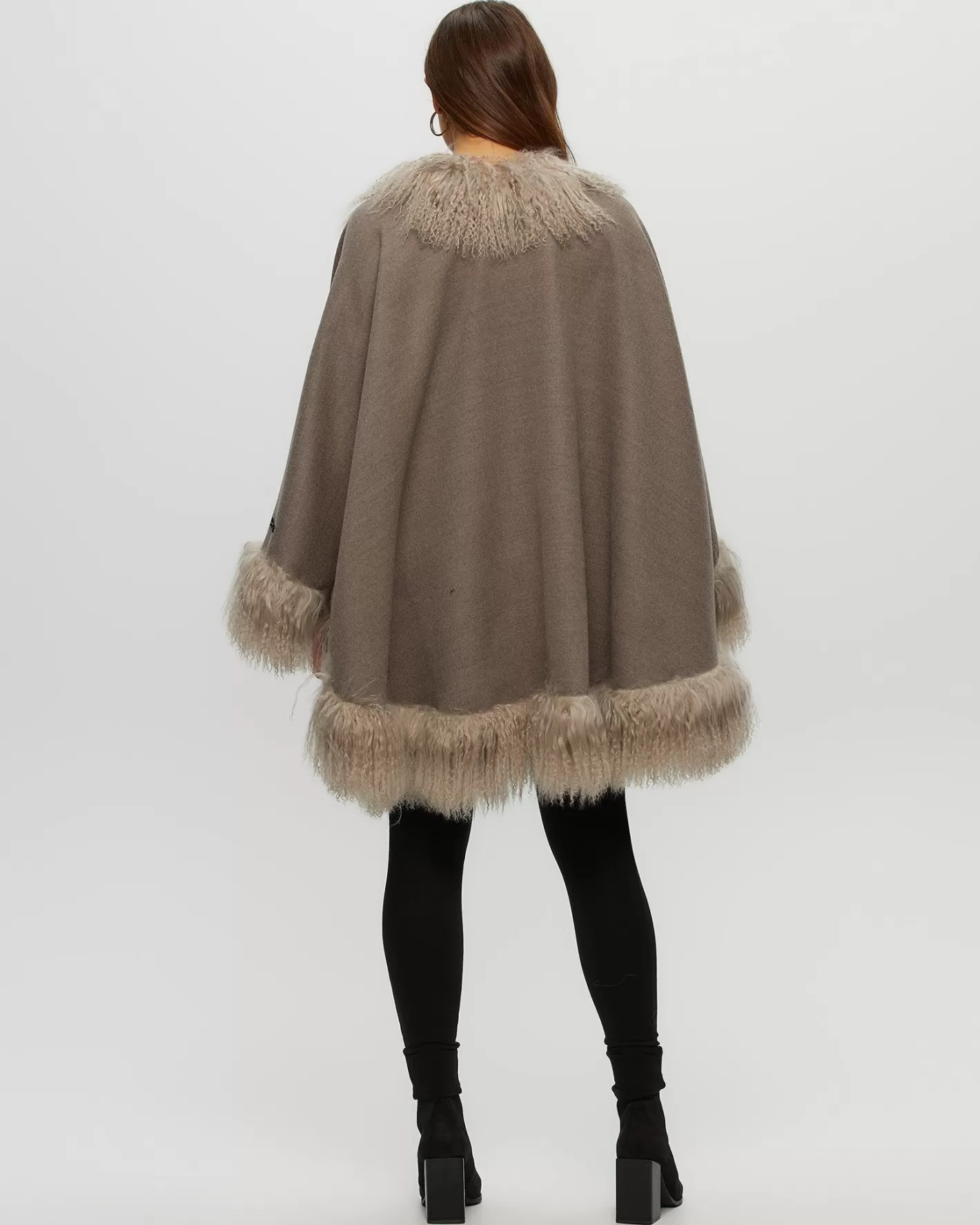 Women GORSKI Montreal Loro Piana Cashmere & Wool Cape With Select Lamb Trim