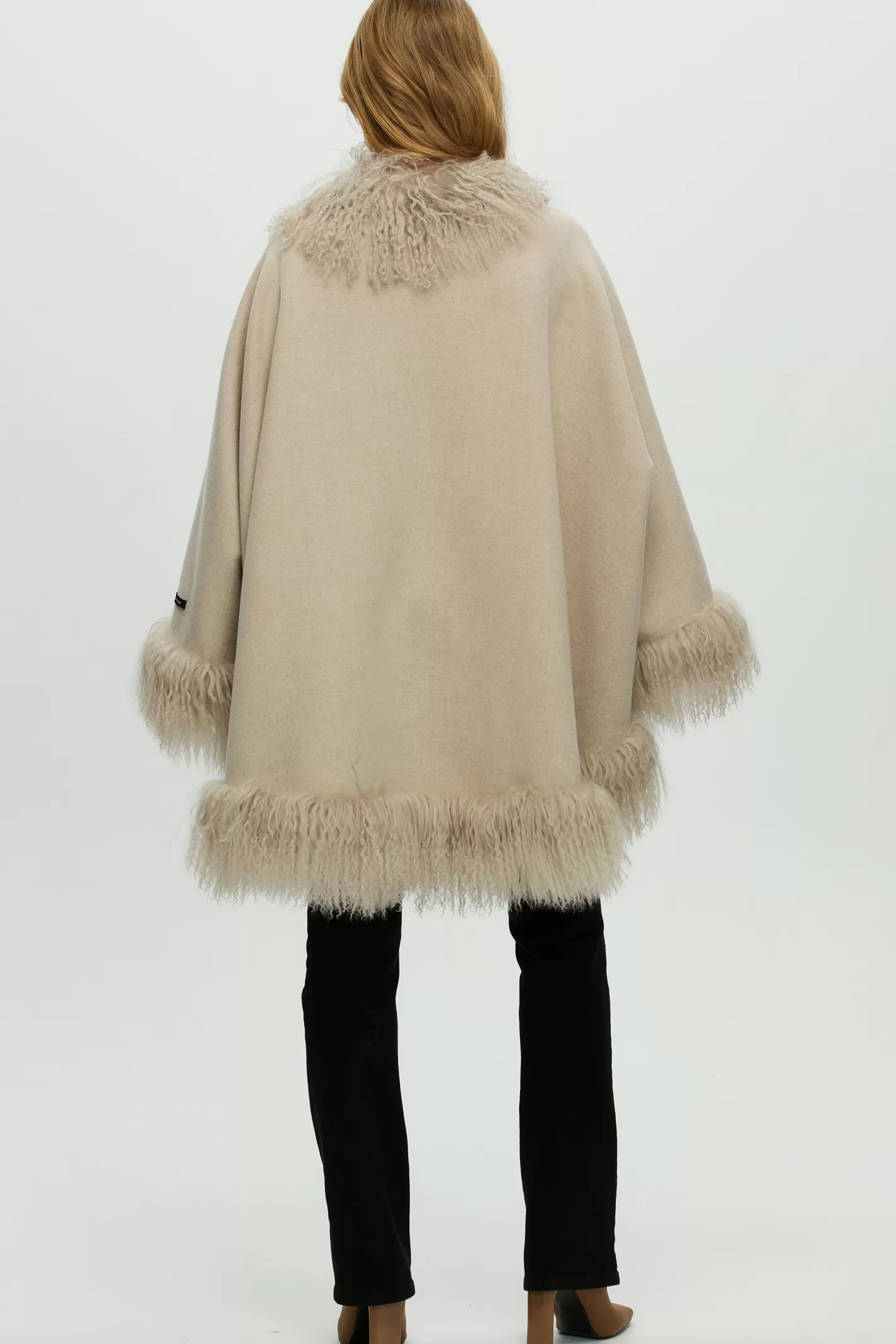 Women GORSKI Montreal Loro Piana Cashmere & Wool Cape With Select Lamb Trim