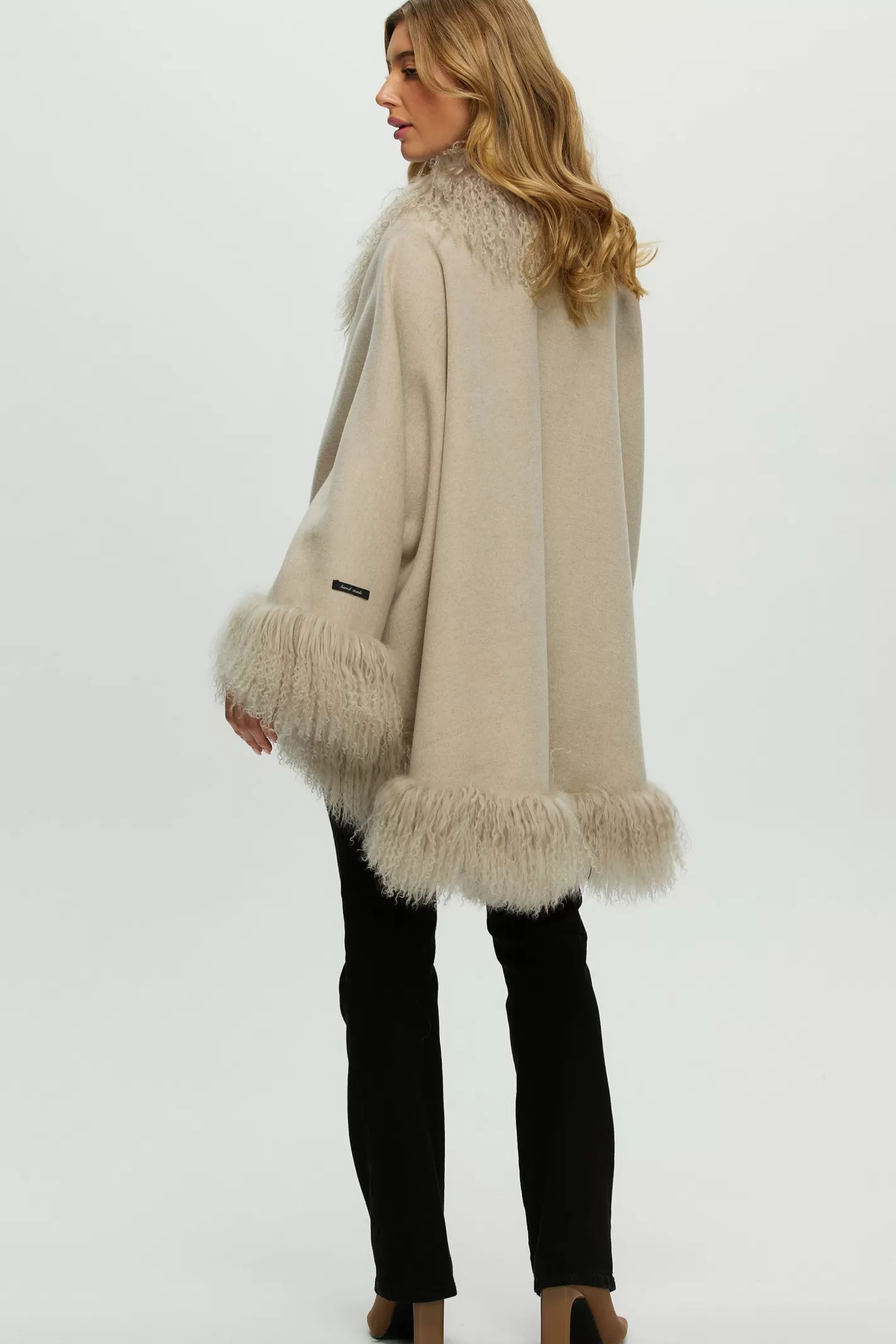 Women GORSKI Montreal Loro Piana Cashmere & Wool Cape With Select Lamb Trim