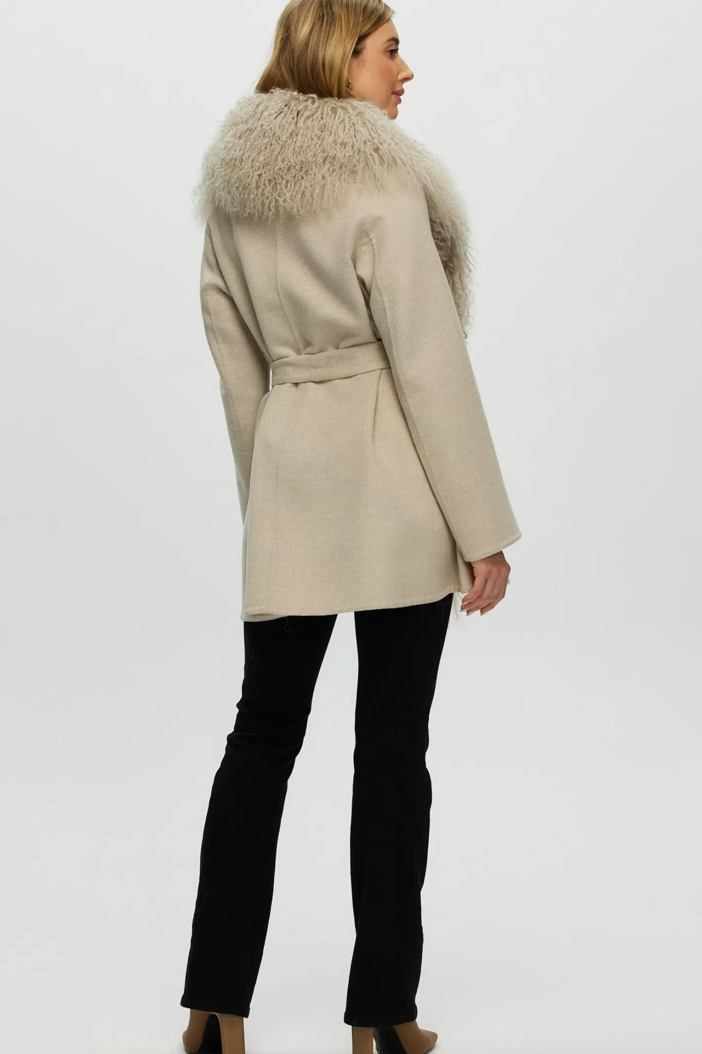 Women GORSKI Montreal Loro Piana Cashmere & Wool Jacket With Select Lamb Trim