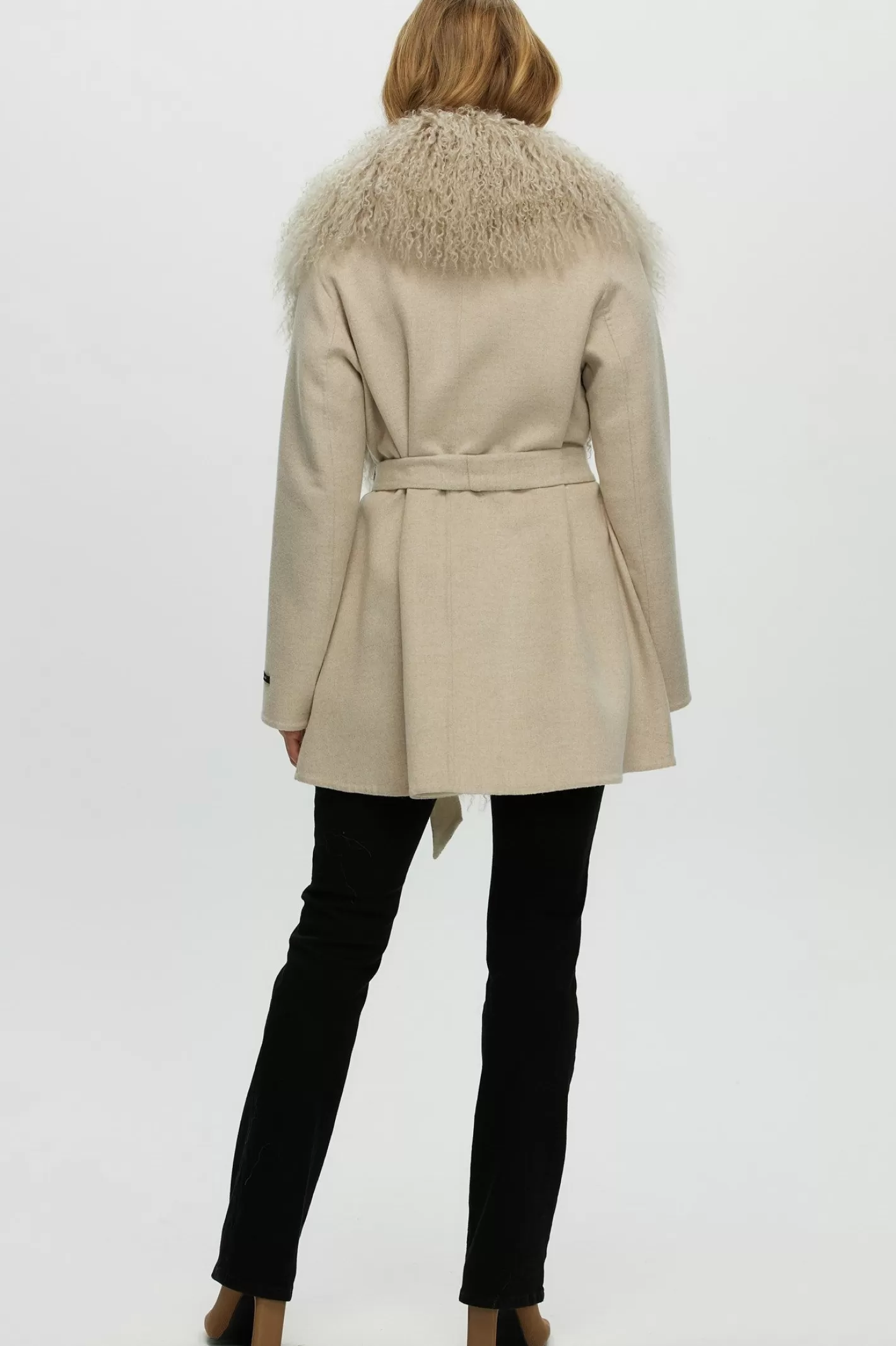 Women GORSKI Montreal Loro Piana Cashmere & Wool Jacket With Select Lamb Trim