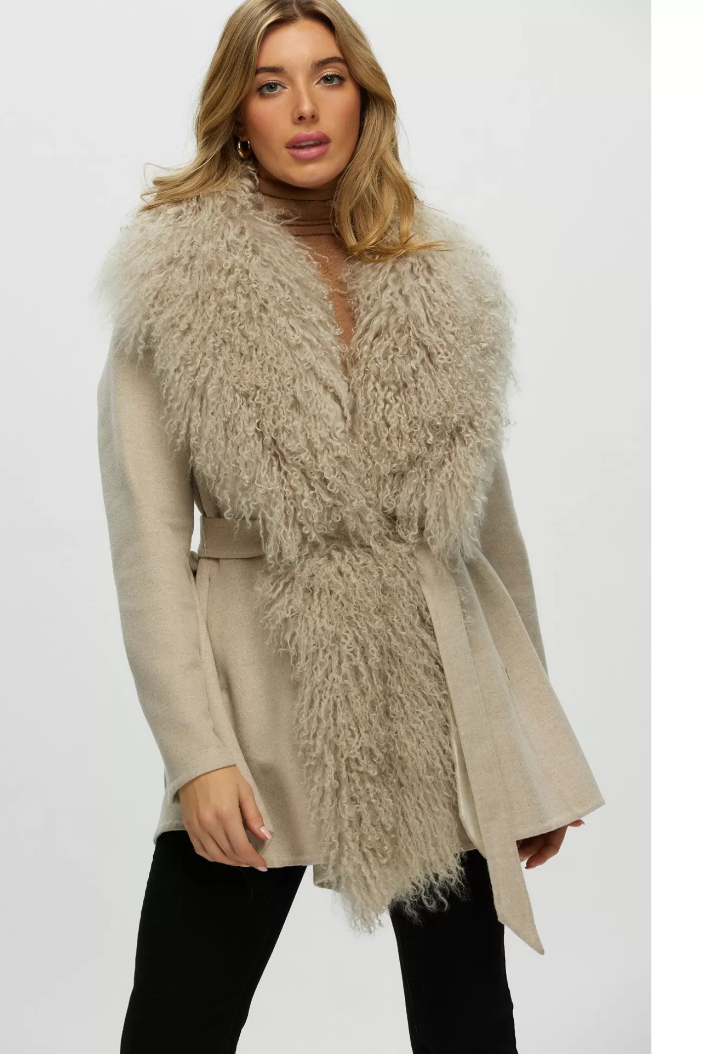Women GORSKI Montreal Loro Piana Cashmere & Wool Jacket With Select Lamb Trim