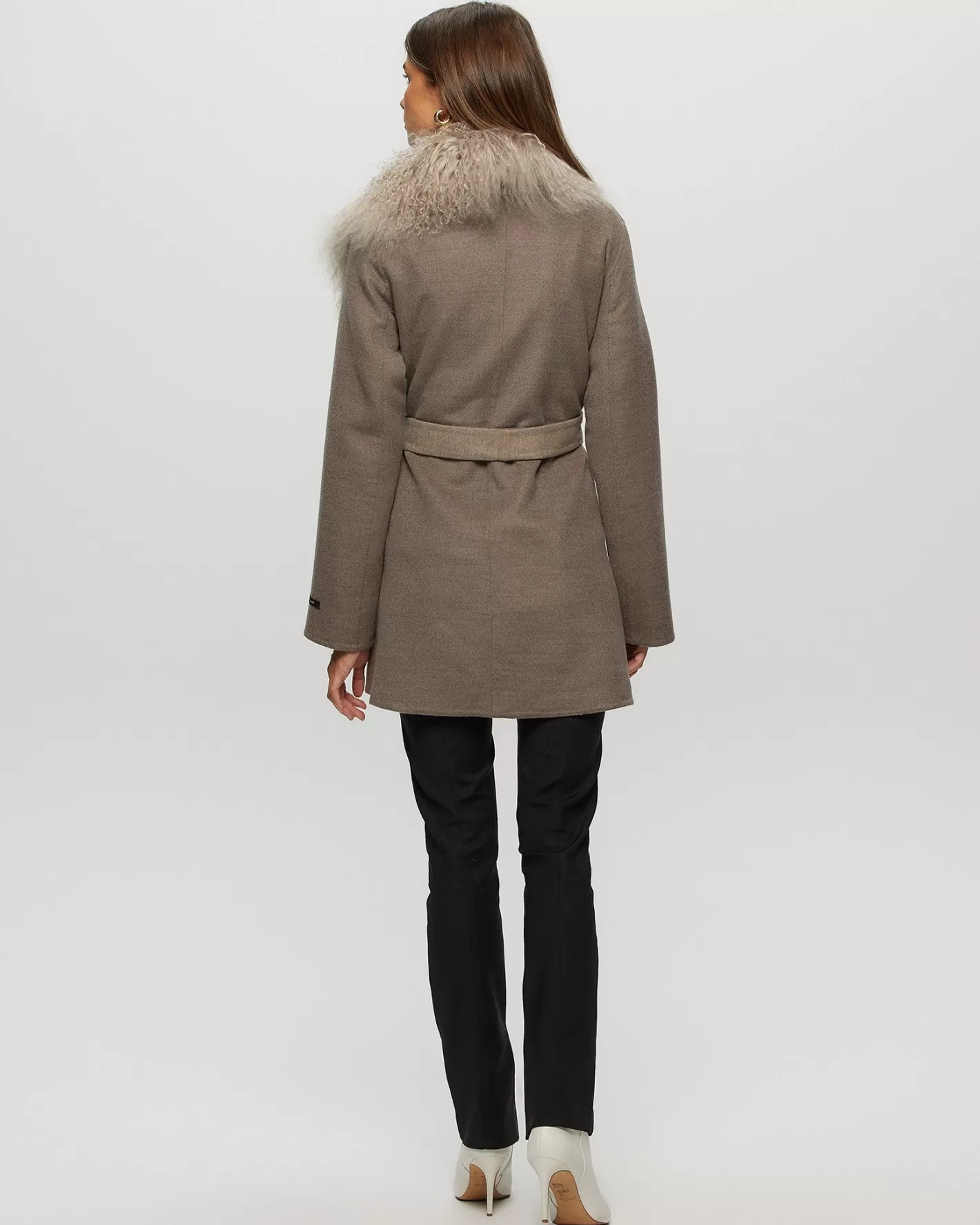 Women GORSKI Montreal Loro Piana Cashmere & Wool Jacket With Select Lamb Trim