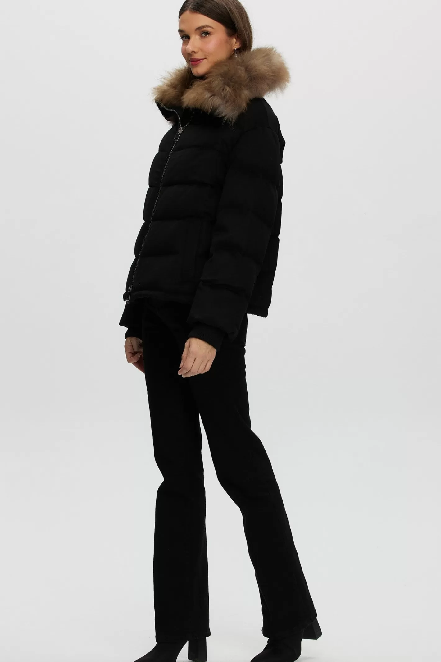 Women GORSKI Montreal Loro Piana Cashmere Down Jacket With Select Cashmere Goat Collar