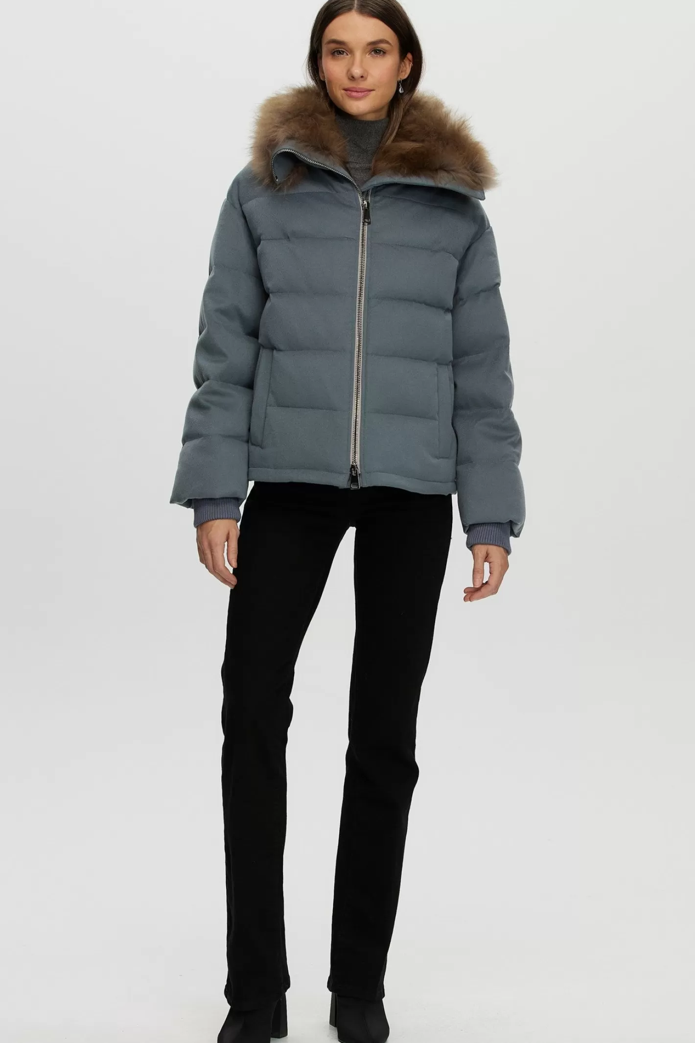 Women GORSKI Montreal Loro Piana Cashmere Down Jacket With Select Cashmere Goat Collar