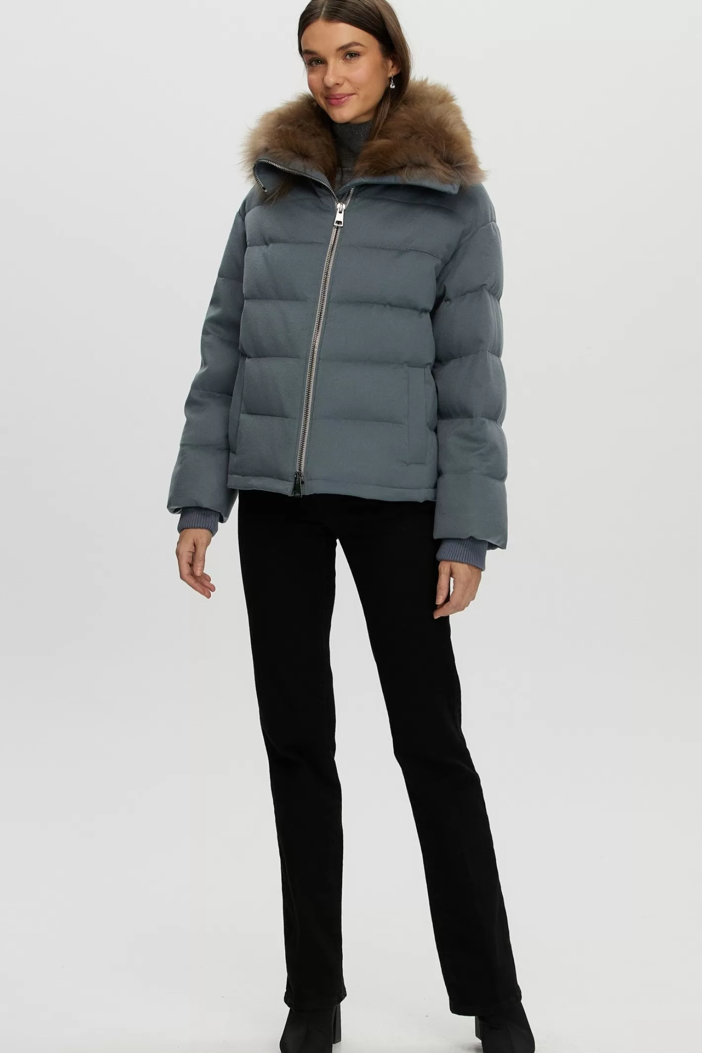 Women GORSKI Montreal Loro Piana Cashmere Down Jacket With Select Cashmere Goat Collar