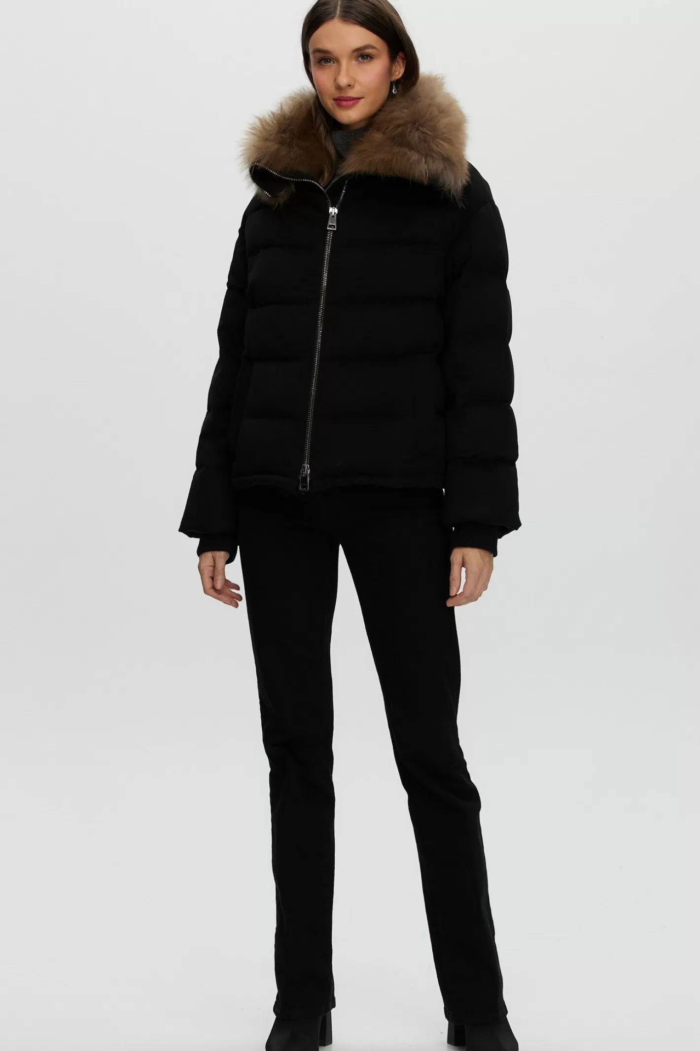 Women GORSKI Montreal Loro Piana Cashmere Down Jacket With Select Cashmere Goat Collar