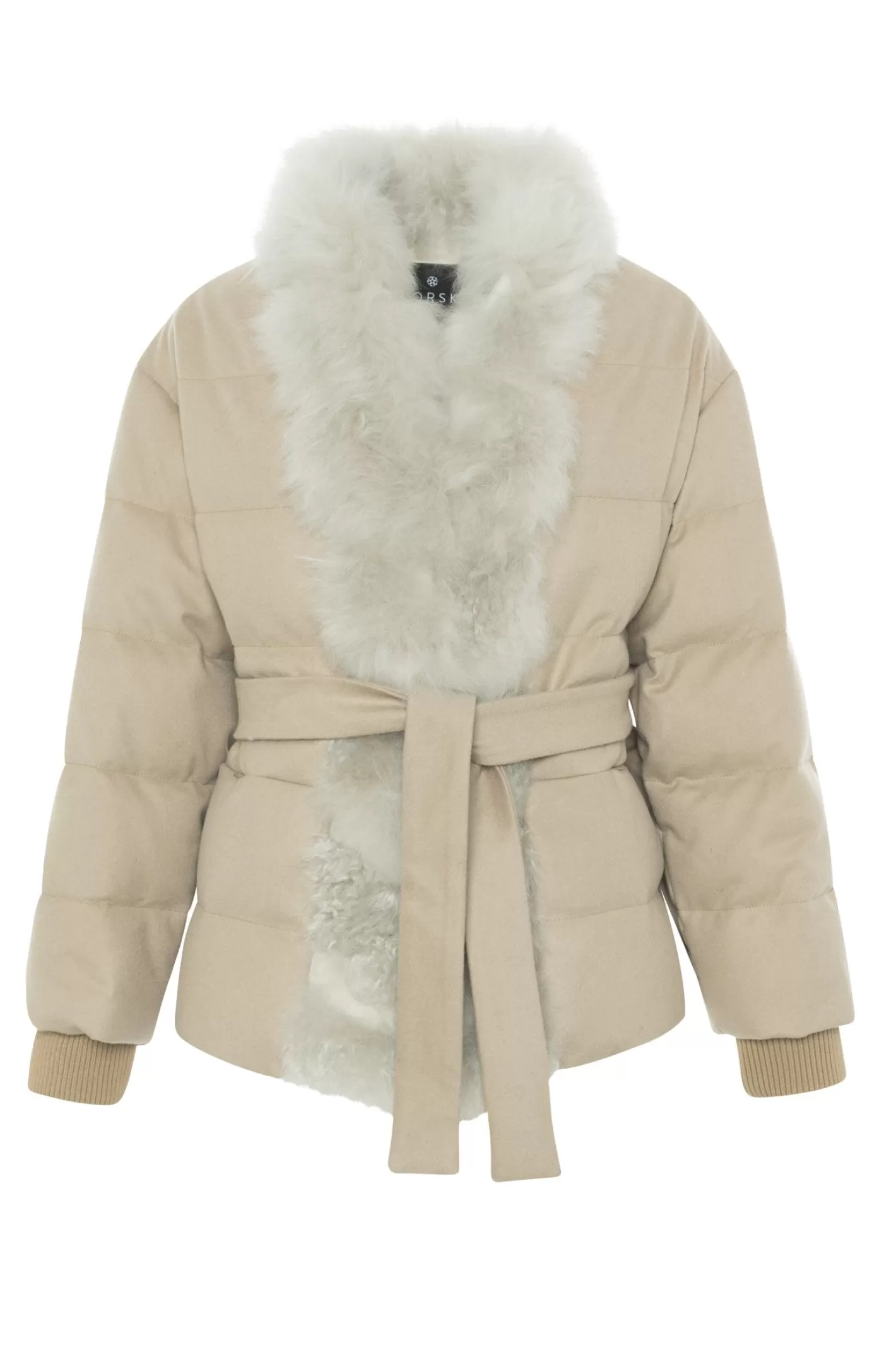 Women GORSKI Montreal Loro Piana Cashmere Down Jacket With Select Cashmere Goat Trim