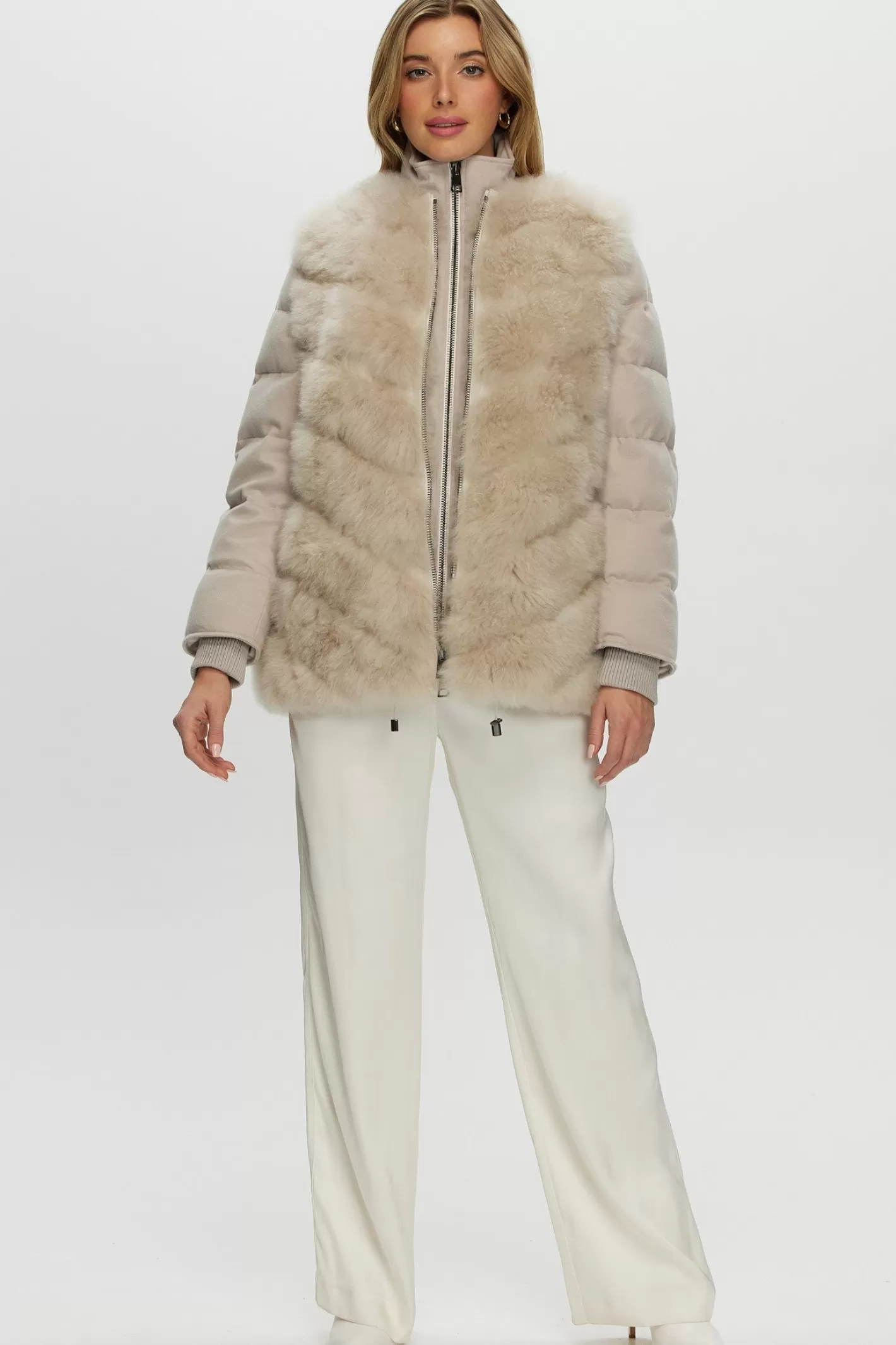 Women GORSKI Montreal Loro Piana Cashmere Quilted Down Jacket With Detachable Select Cashmere Goat Vest (2 Pcs)