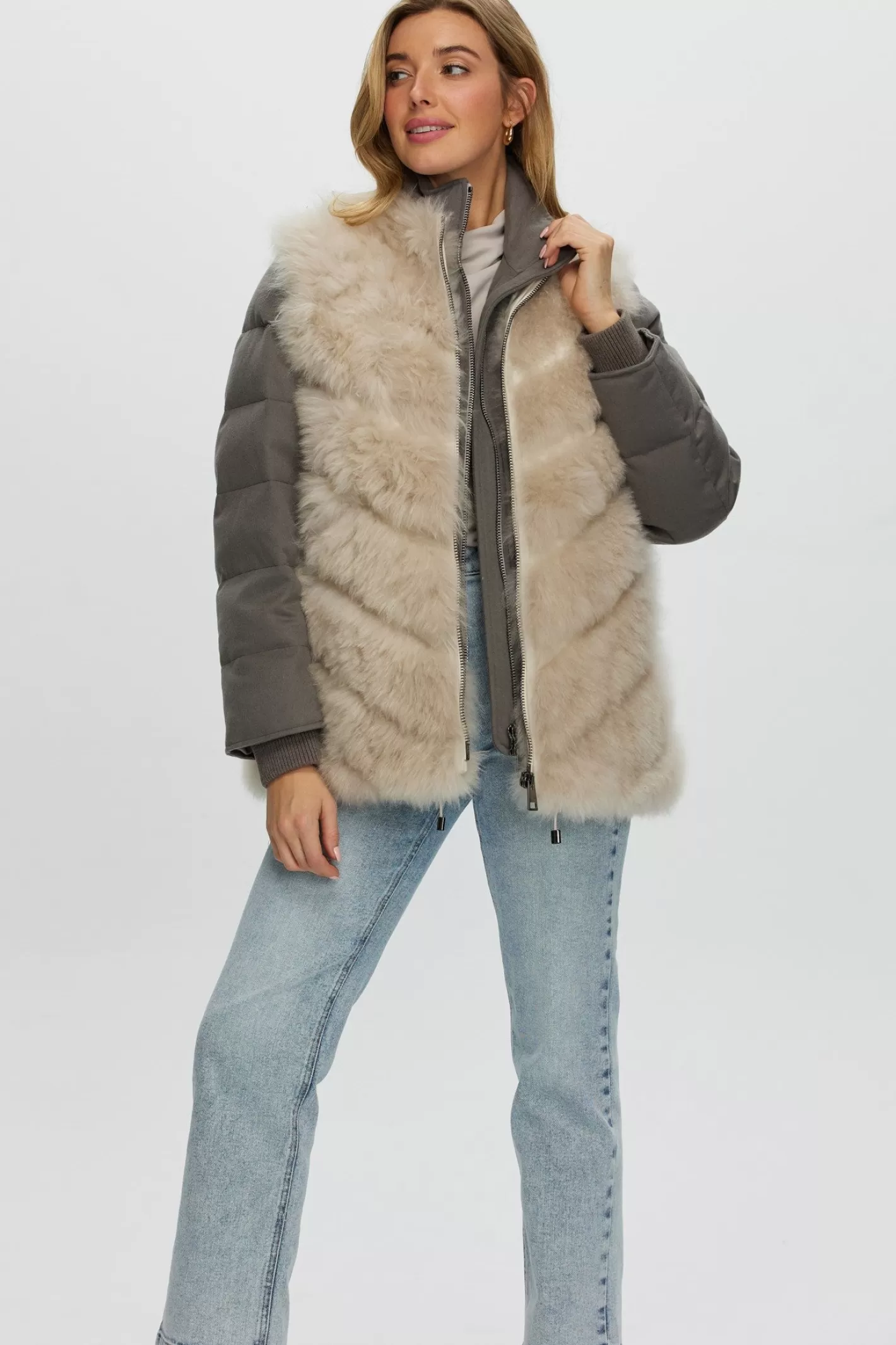 Women GORSKI Montreal Loro Piana Cashmere Quilted Down Jacket With Detachable Select Cashmere Goat Vest (2 Pcs)