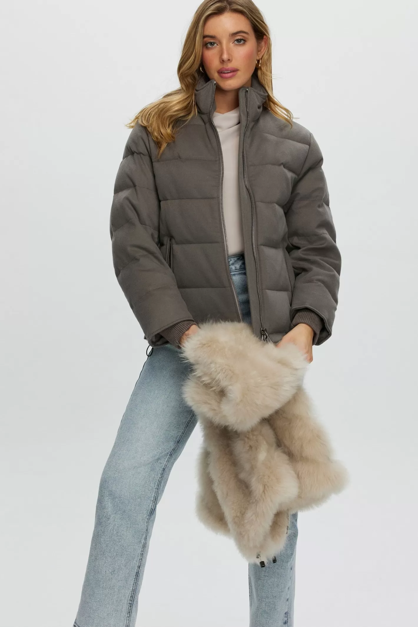 Women GORSKI Montreal Loro Piana Cashmere Quilted Down Jacket With Detachable Select Cashmere Goat Vest (2 Pcs)