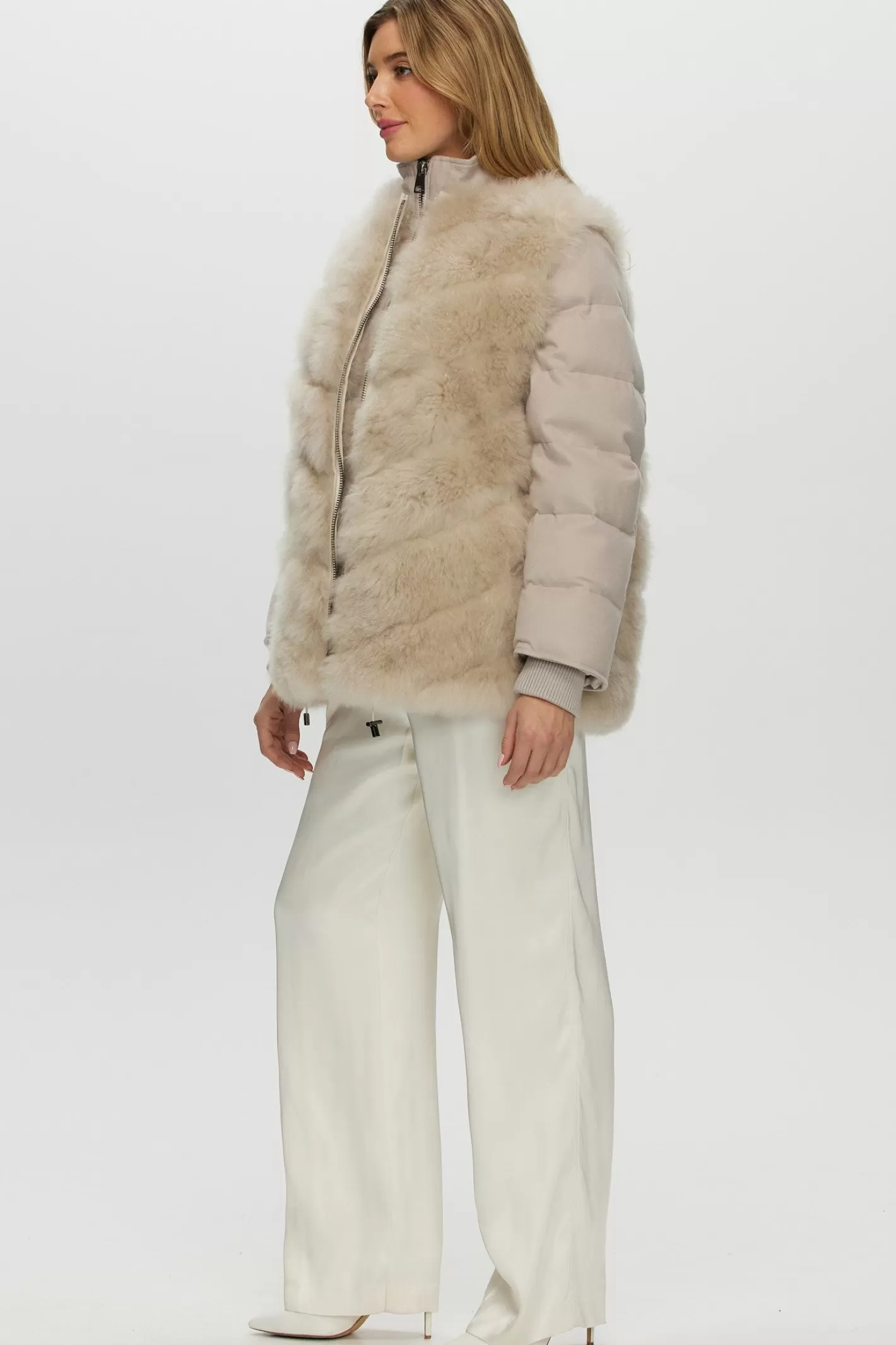 Women GORSKI Montreal Loro Piana Cashmere Quilted Down Jacket With Detachable Select Cashmere Goat Vest (2 Pcs)