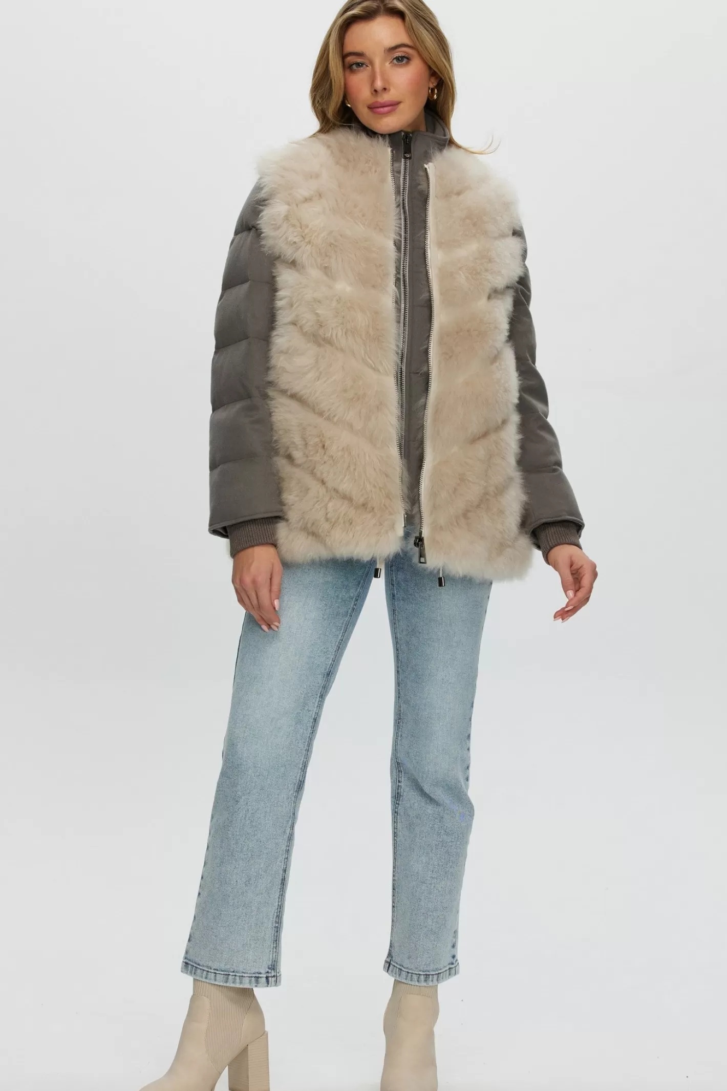 Women GORSKI Montreal Loro Piana Cashmere Quilted Down Jacket With Detachable Select Cashmere Goat Vest (2 Pcs)
