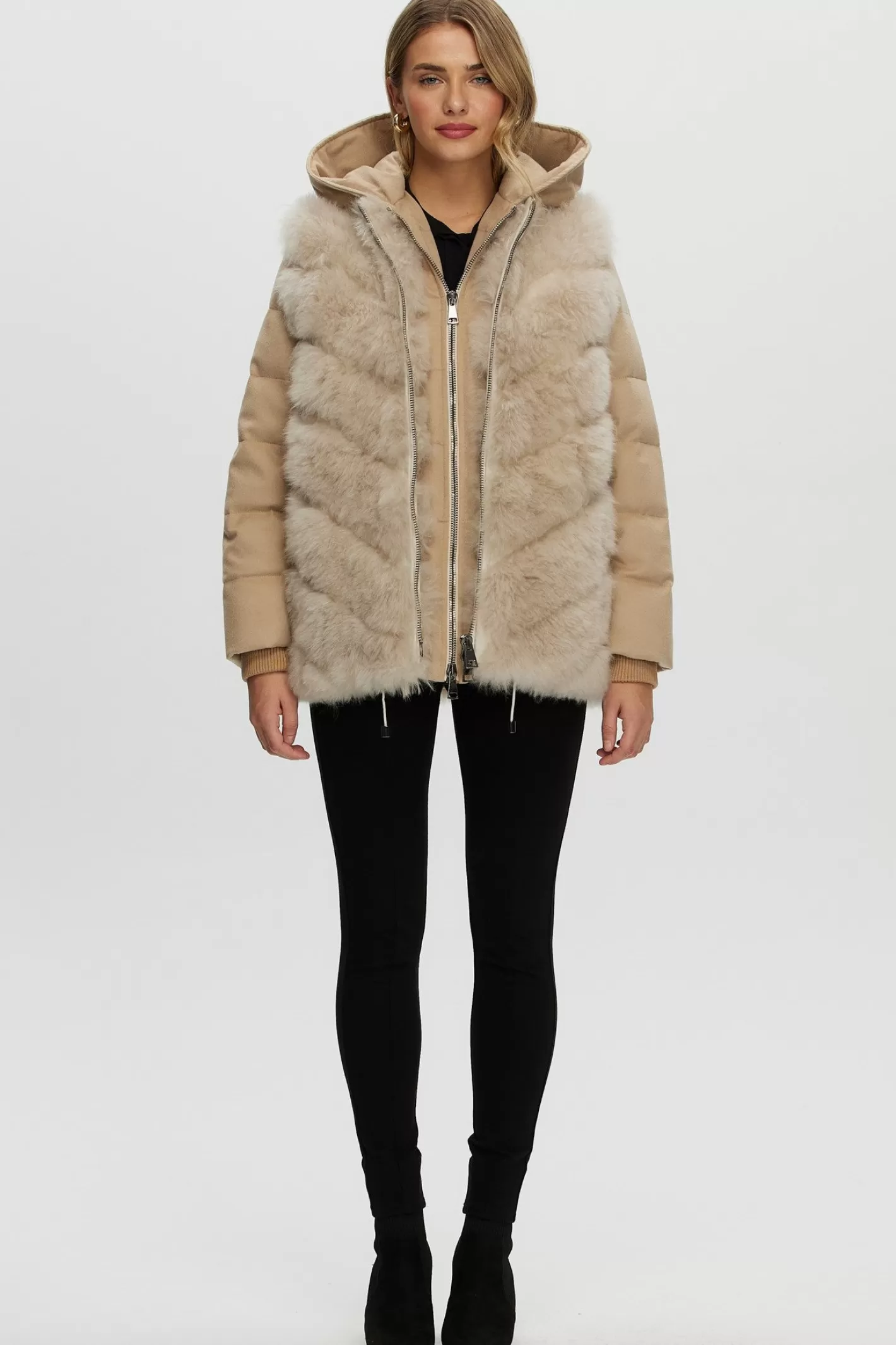 Women GORSKI Montreal Loro Piana Cashmere Quilted Down Parka With Detachable Select Cashmere Goat Vest (2 Pcs)