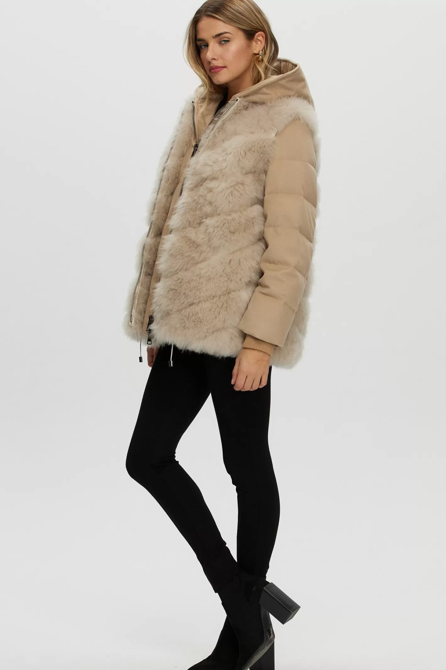 Women GORSKI Montreal Loro Piana Cashmere Quilted Down Parka With Detachable Select Cashmere Goat Vest (2 Pcs)